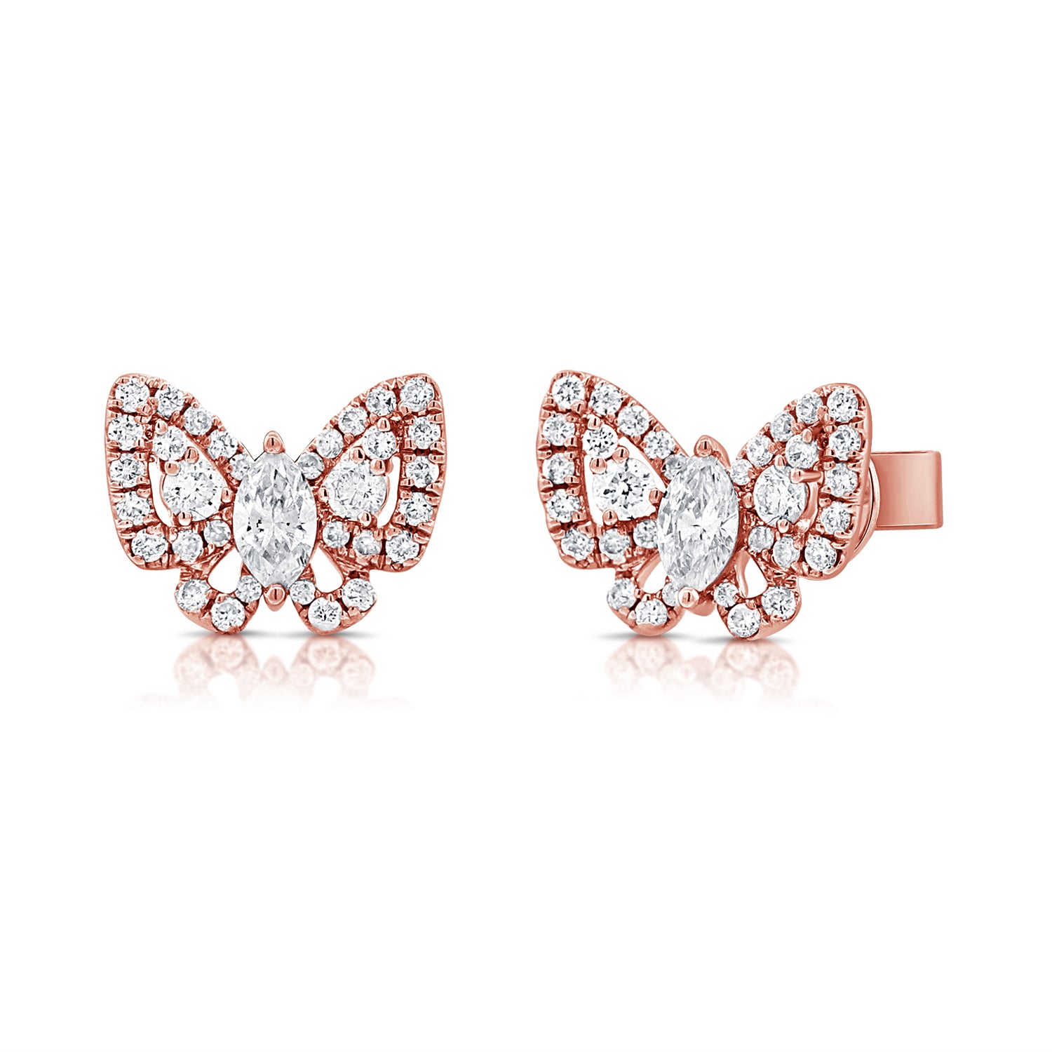 Marquis Center Butterfly Studs