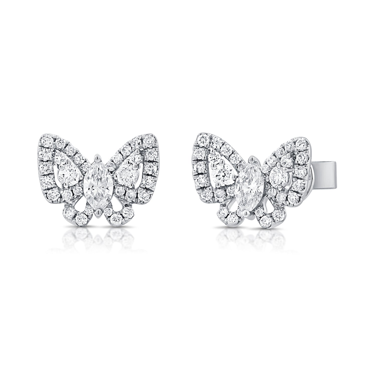 Marquis Center Butterfly Studs