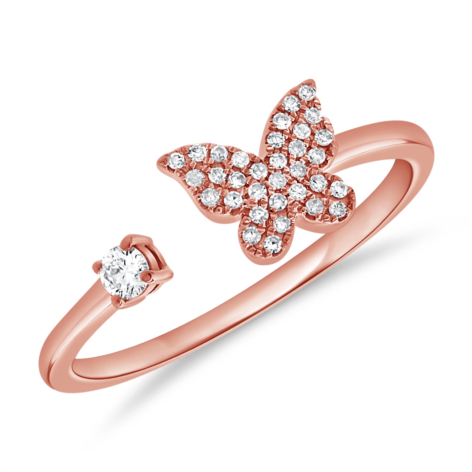 Butterfly And Diamond Ring