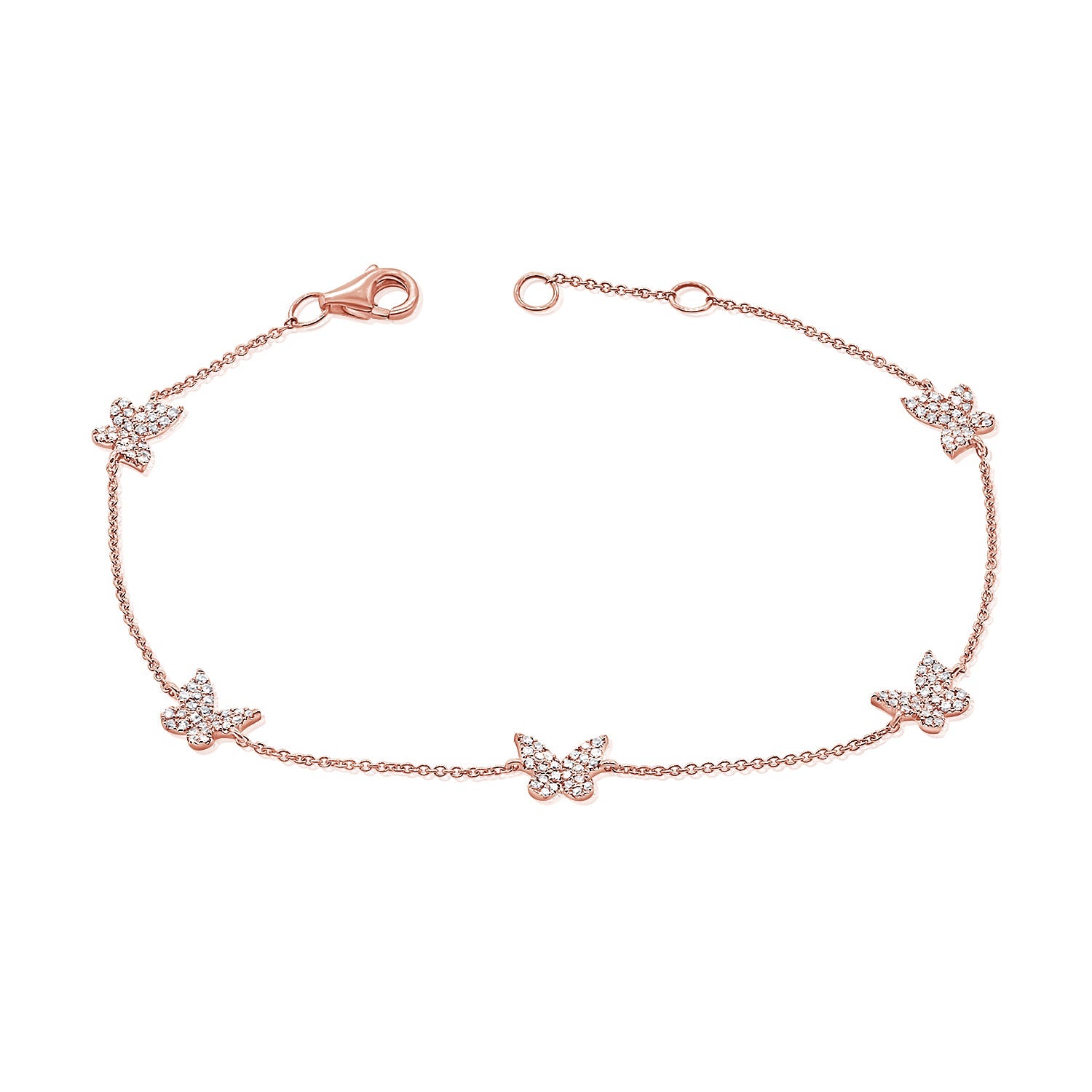 Pave Butterflies Anklet