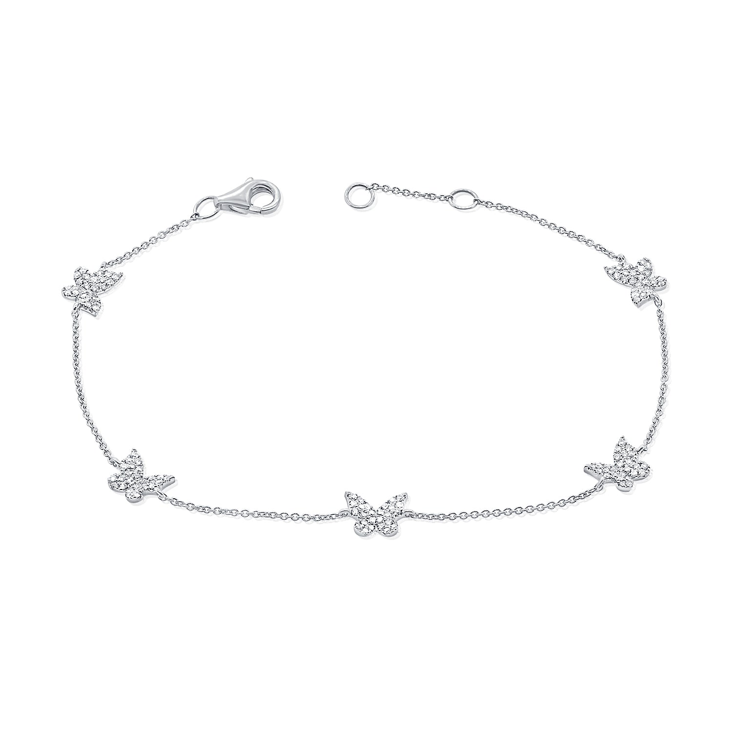 Pave Butterflies Bracelet Juniors