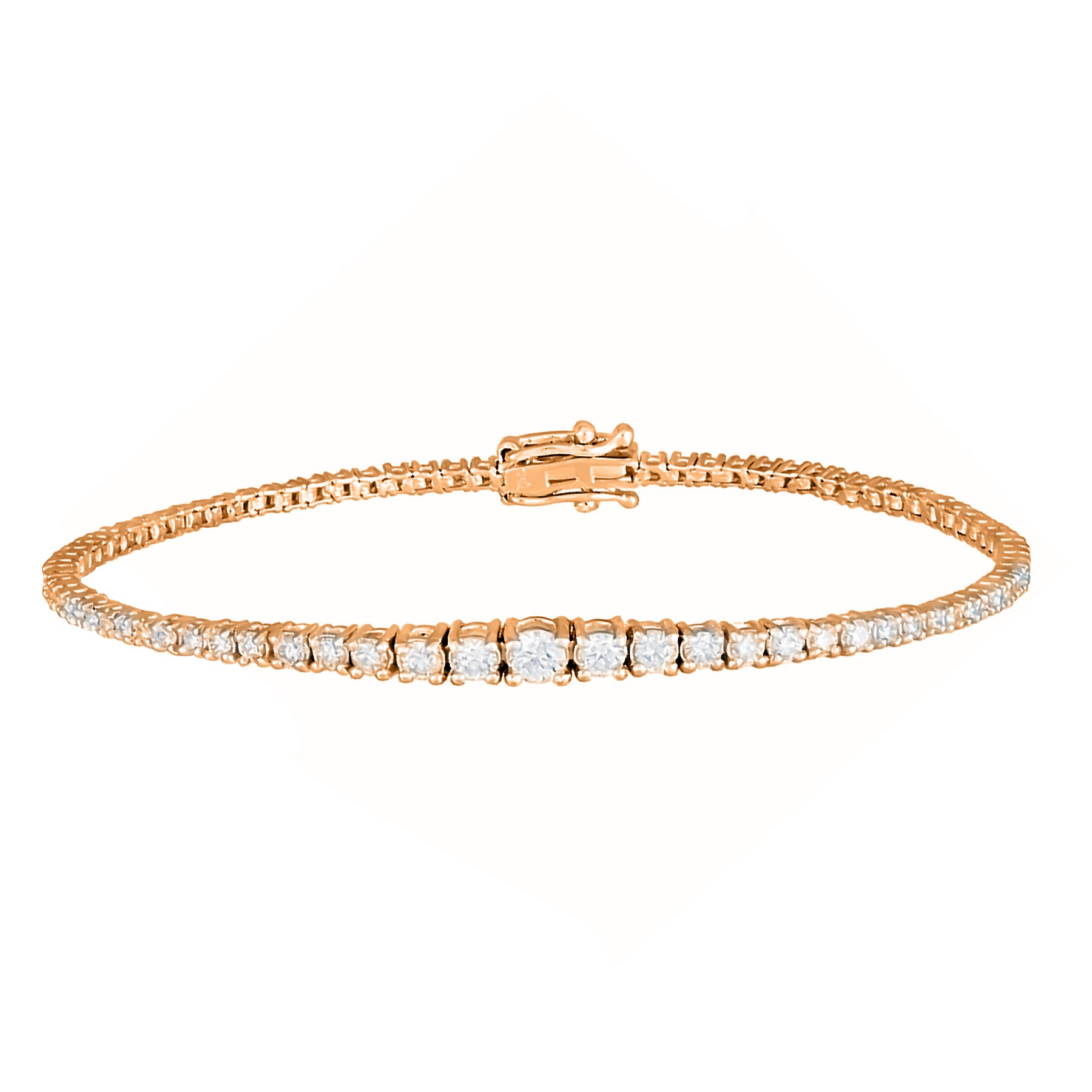 Graduated Four Prong Tennis Bracelet