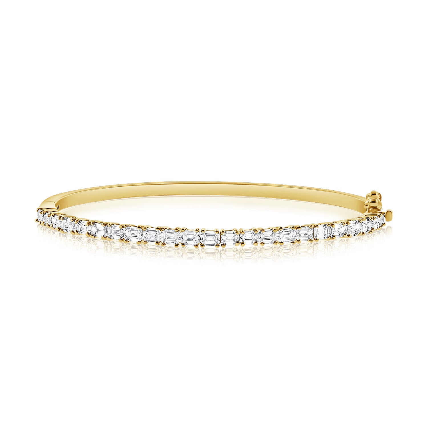 Horizontal Emerald Cut Bangle