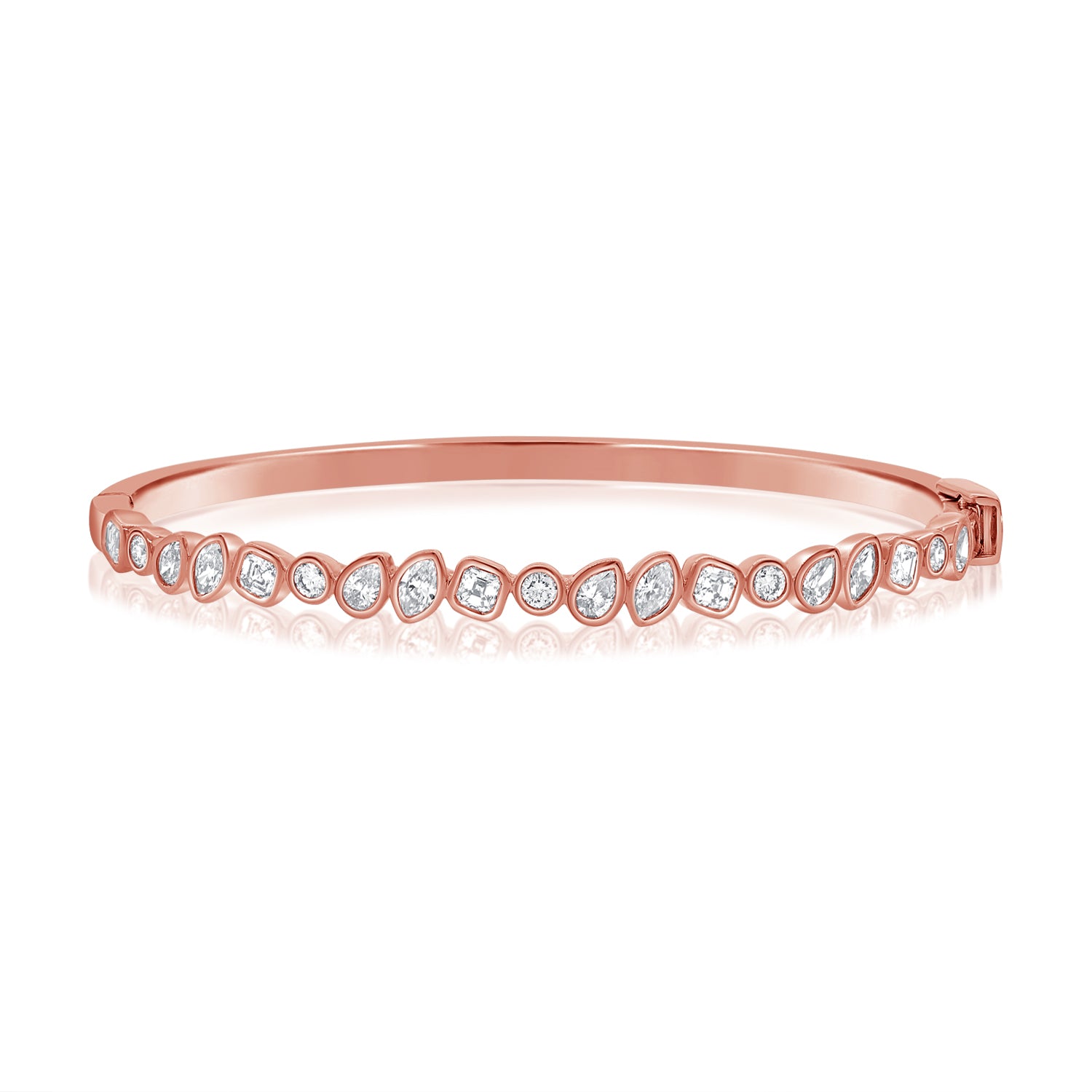 Bezel Set Multishape Bangle