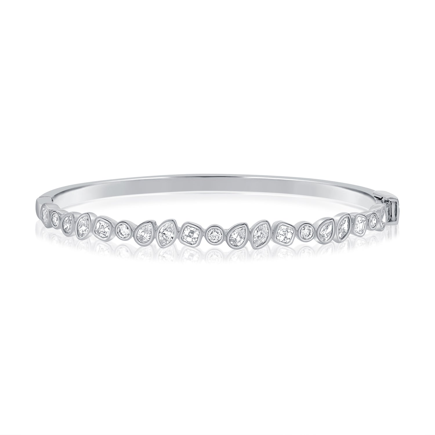 Bezel Set Multishape Bangle