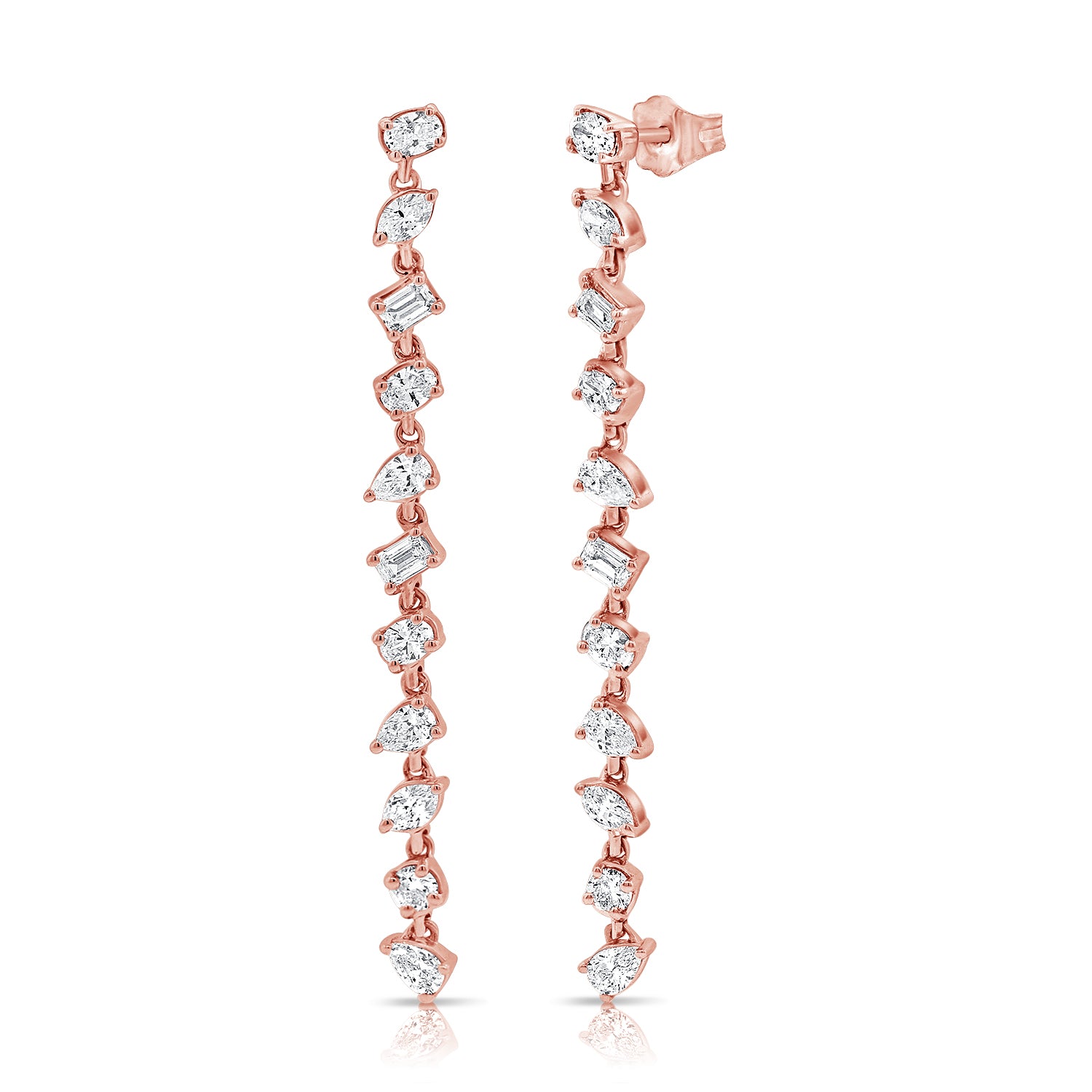 Eleven Multishape Diamond Earrings