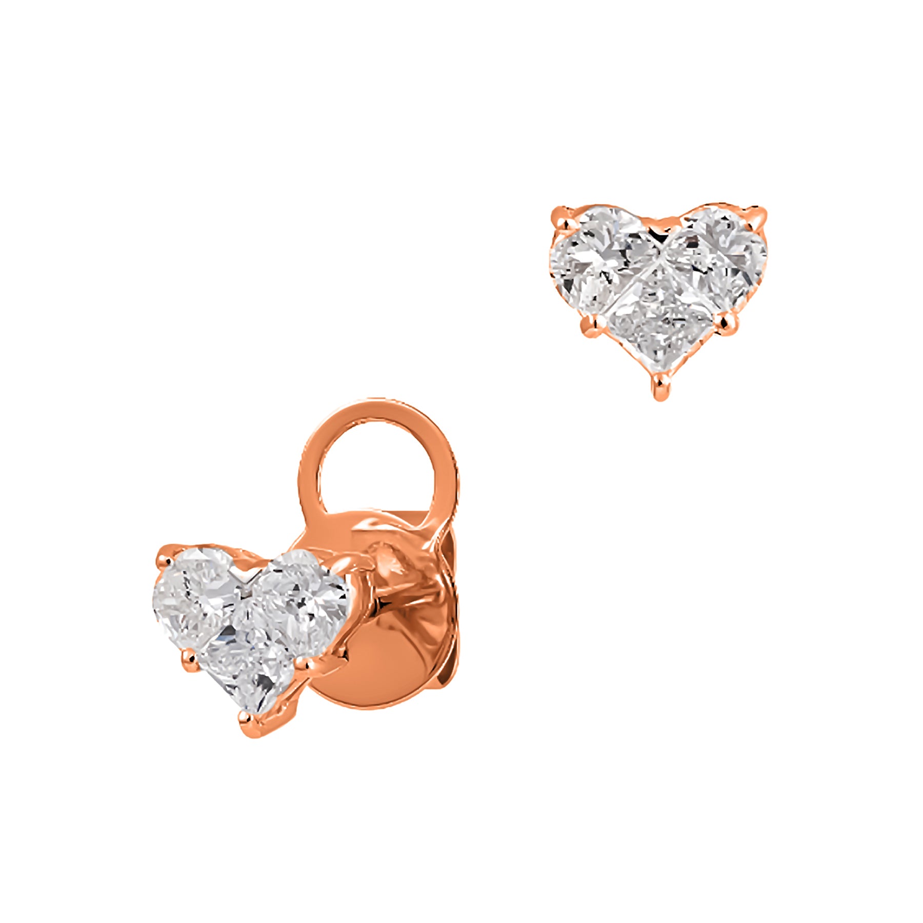 Heart Illusion Studs