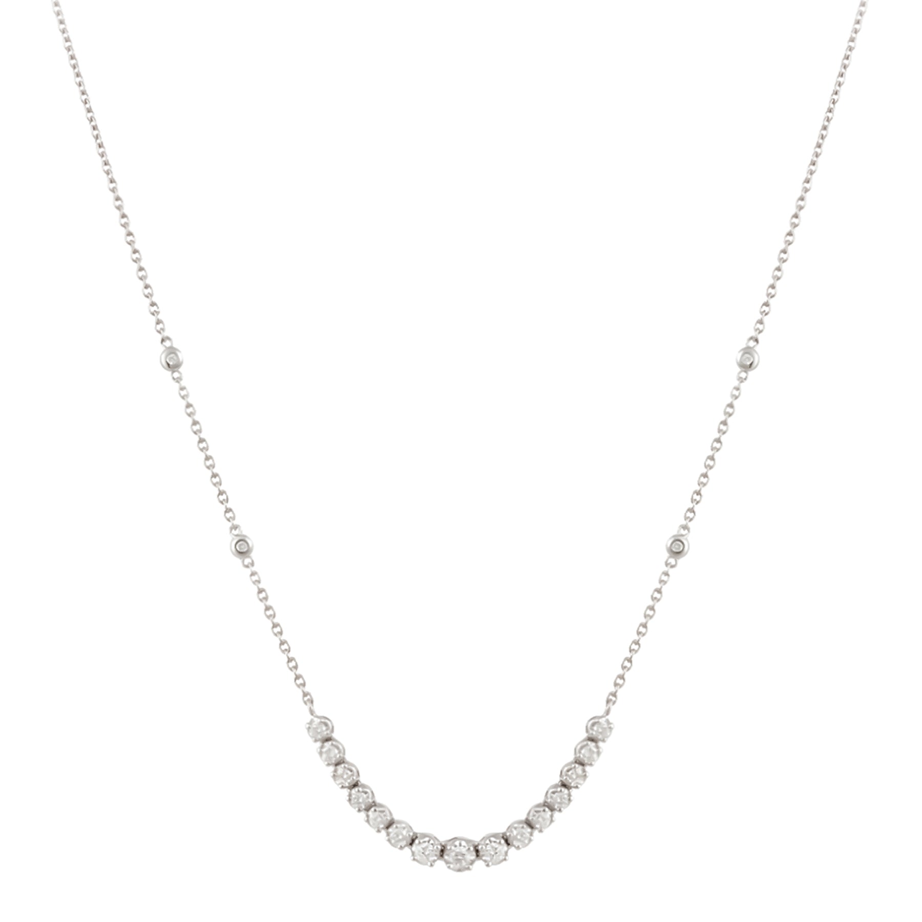 Chain Diamond Tennis Necklace