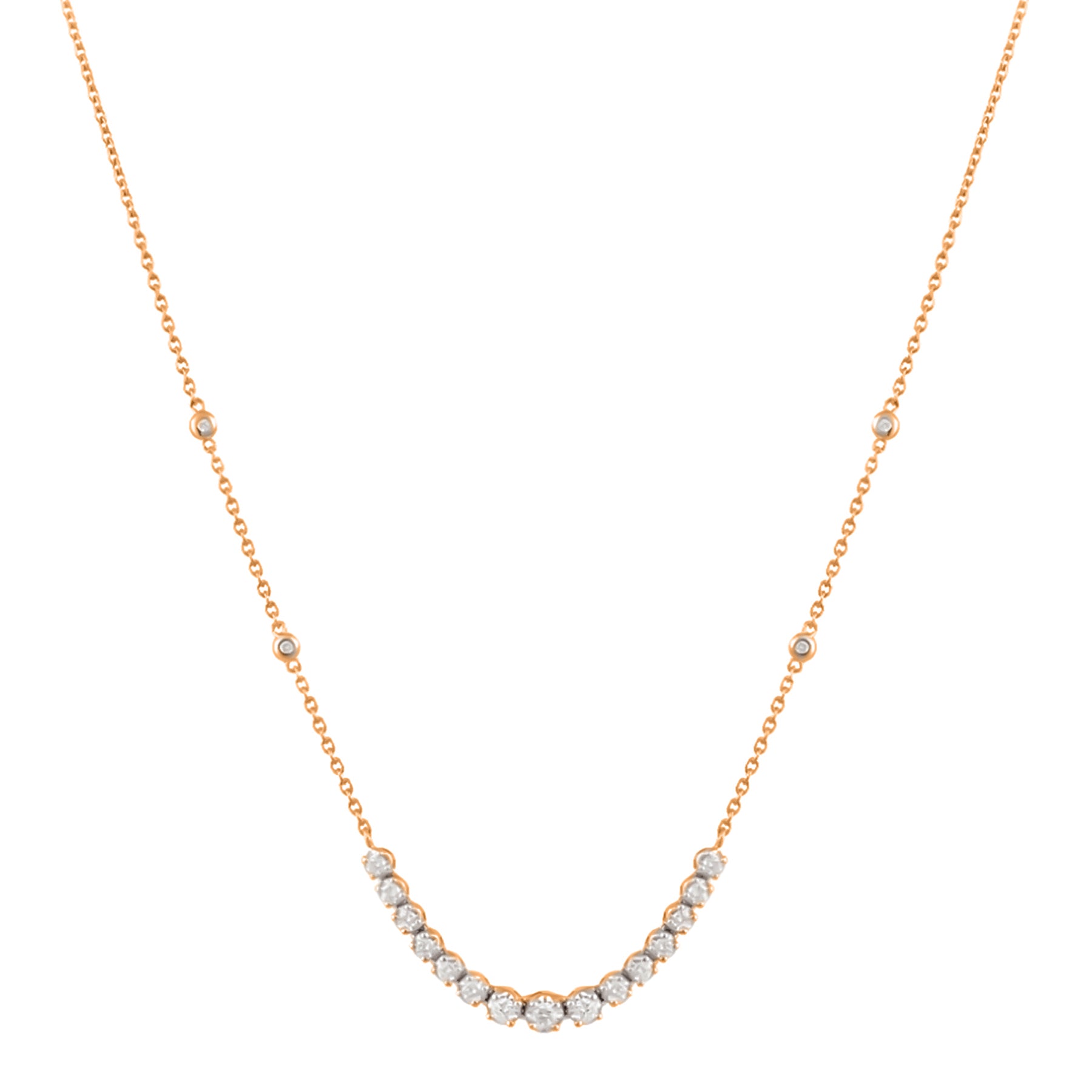 Chain Diamond Tennis Necklace