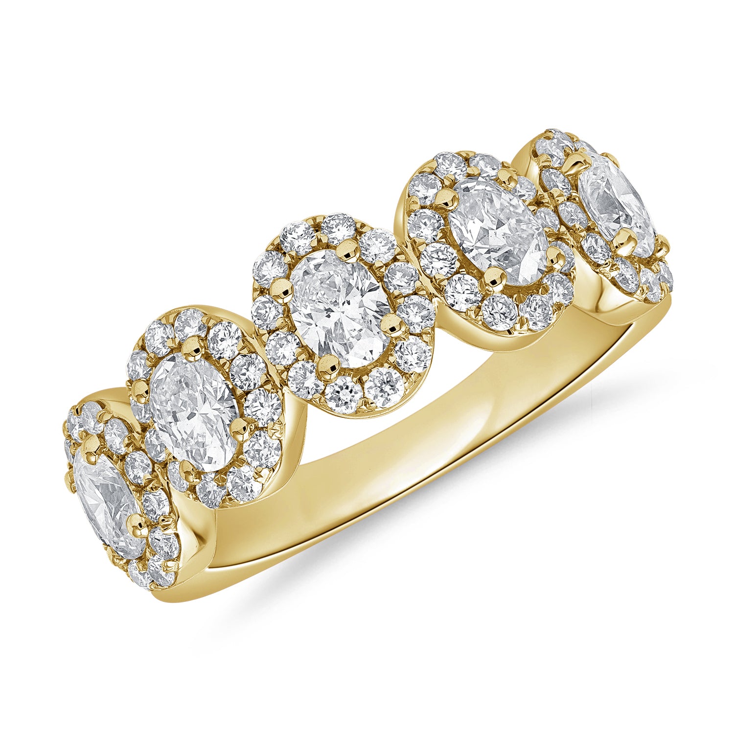 Statement Diamond Oval Halo Half Band