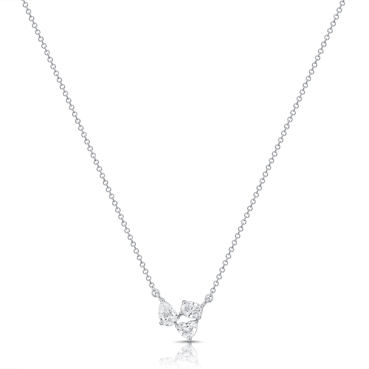 Multishape Diamond Cluster Necklace