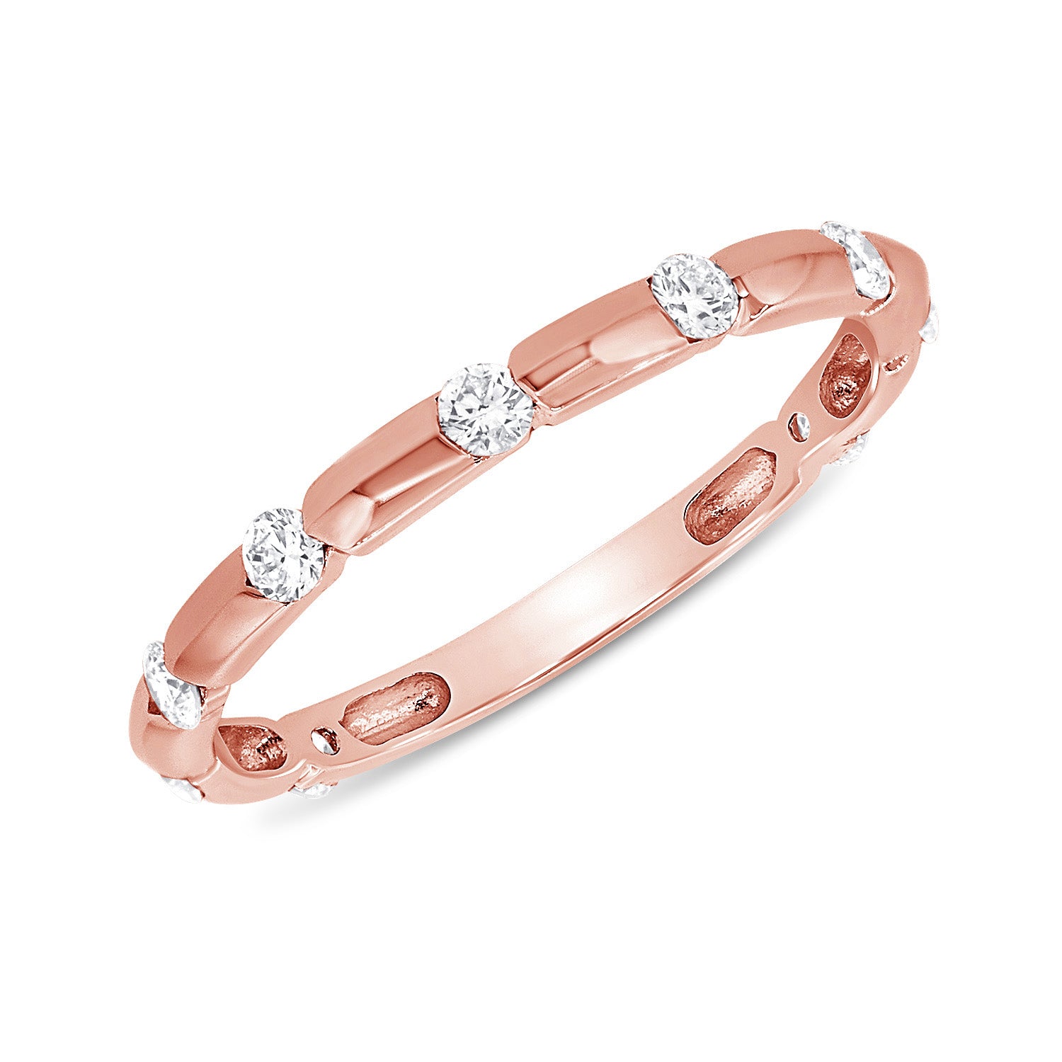 Stackable Scattered Diamond Band