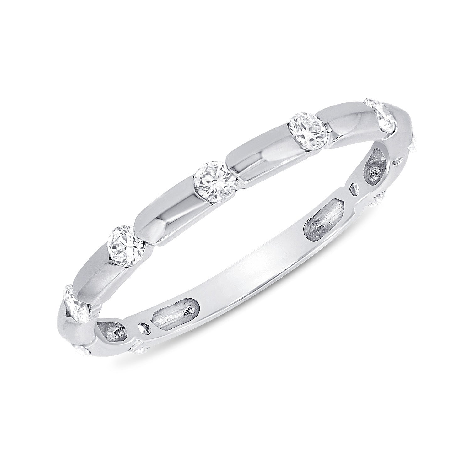 Stackable Scattered Diamond Band