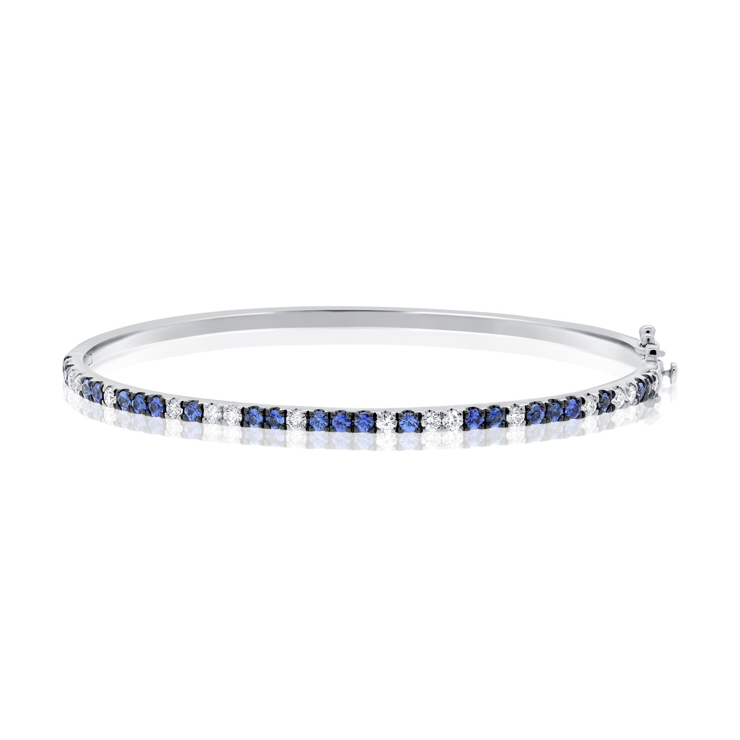 Asymmetrical Gemstone And Diamond Bangle