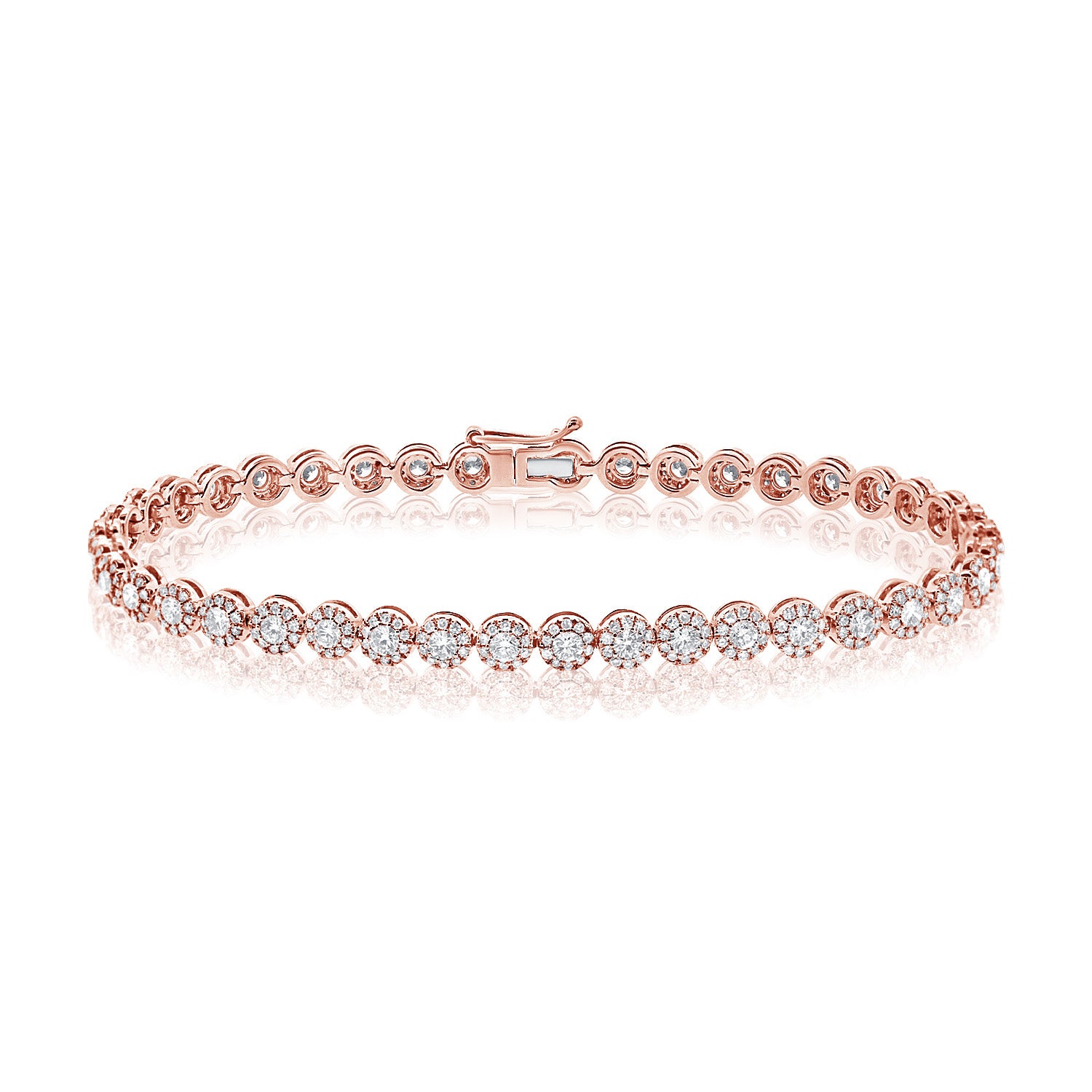 Halo Diamond Tennis Bracelet