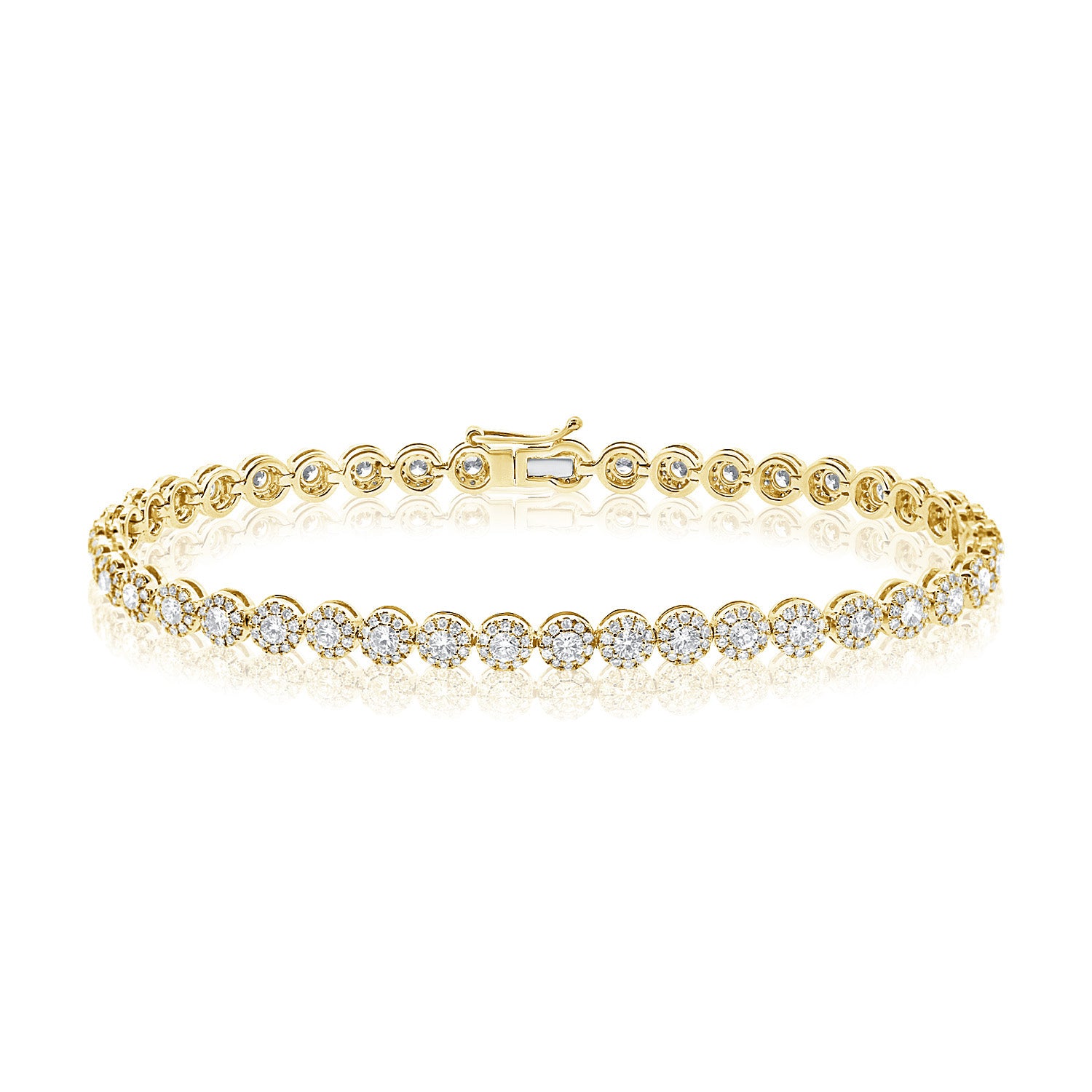 Halo Diamond Tennis Bracelet