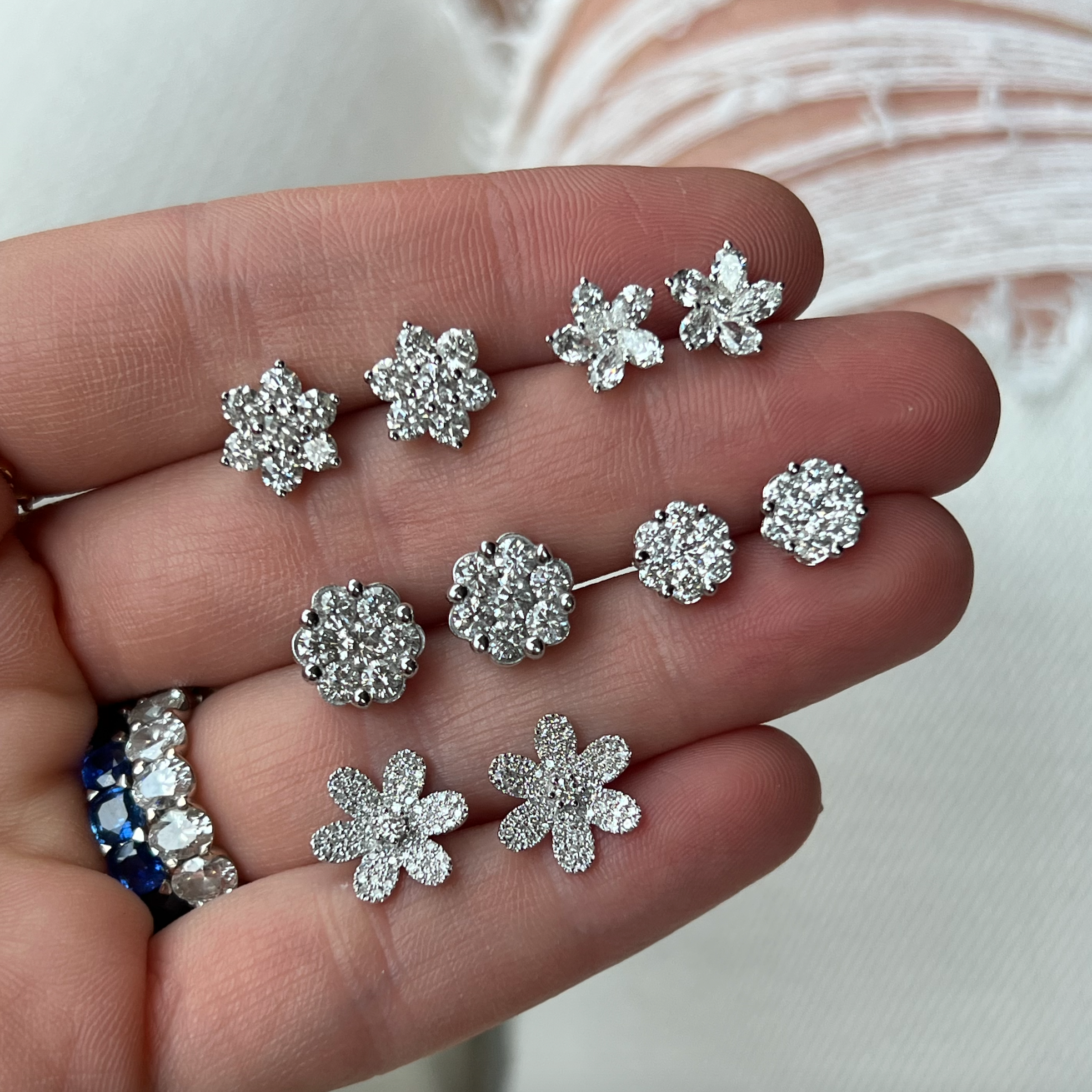 Medium Round Flower Studs