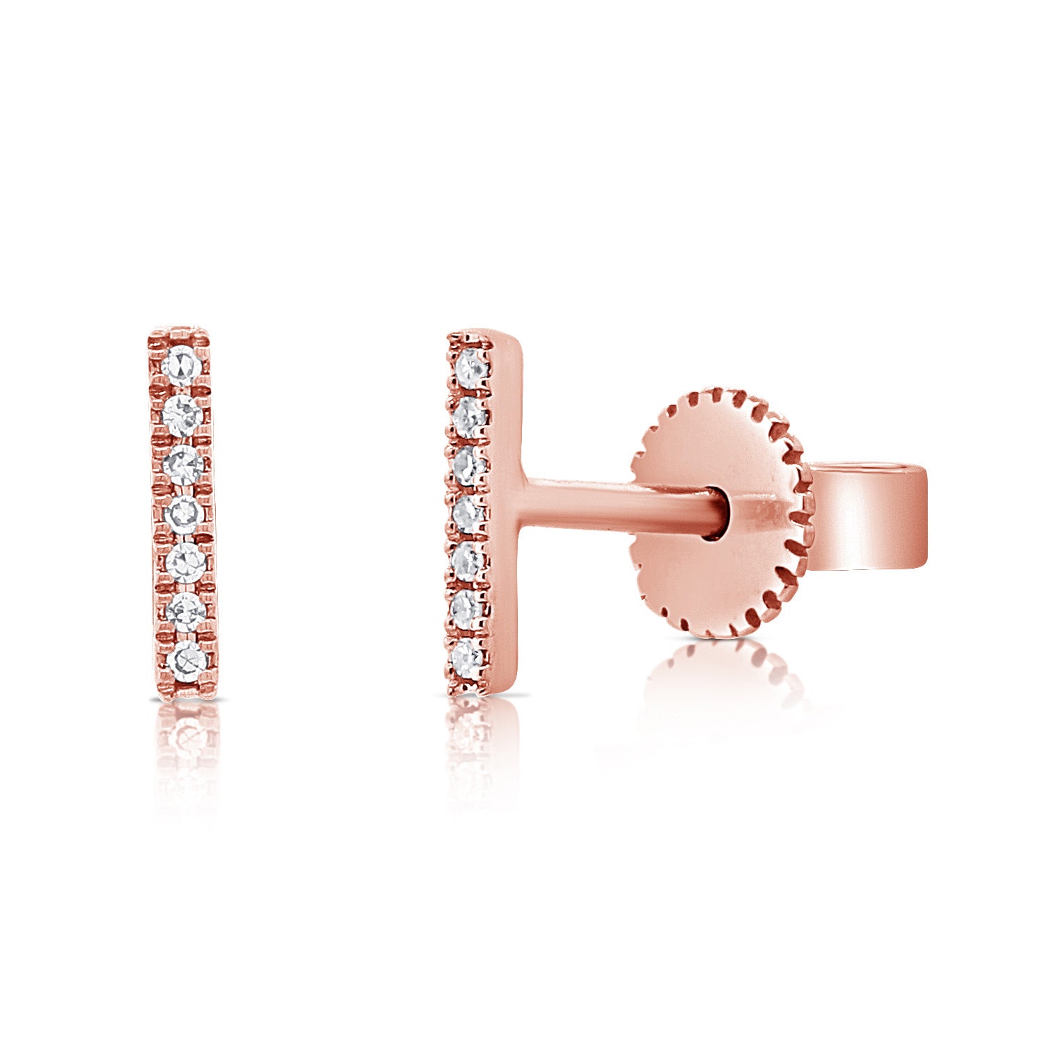 Mini Pave Line Studs