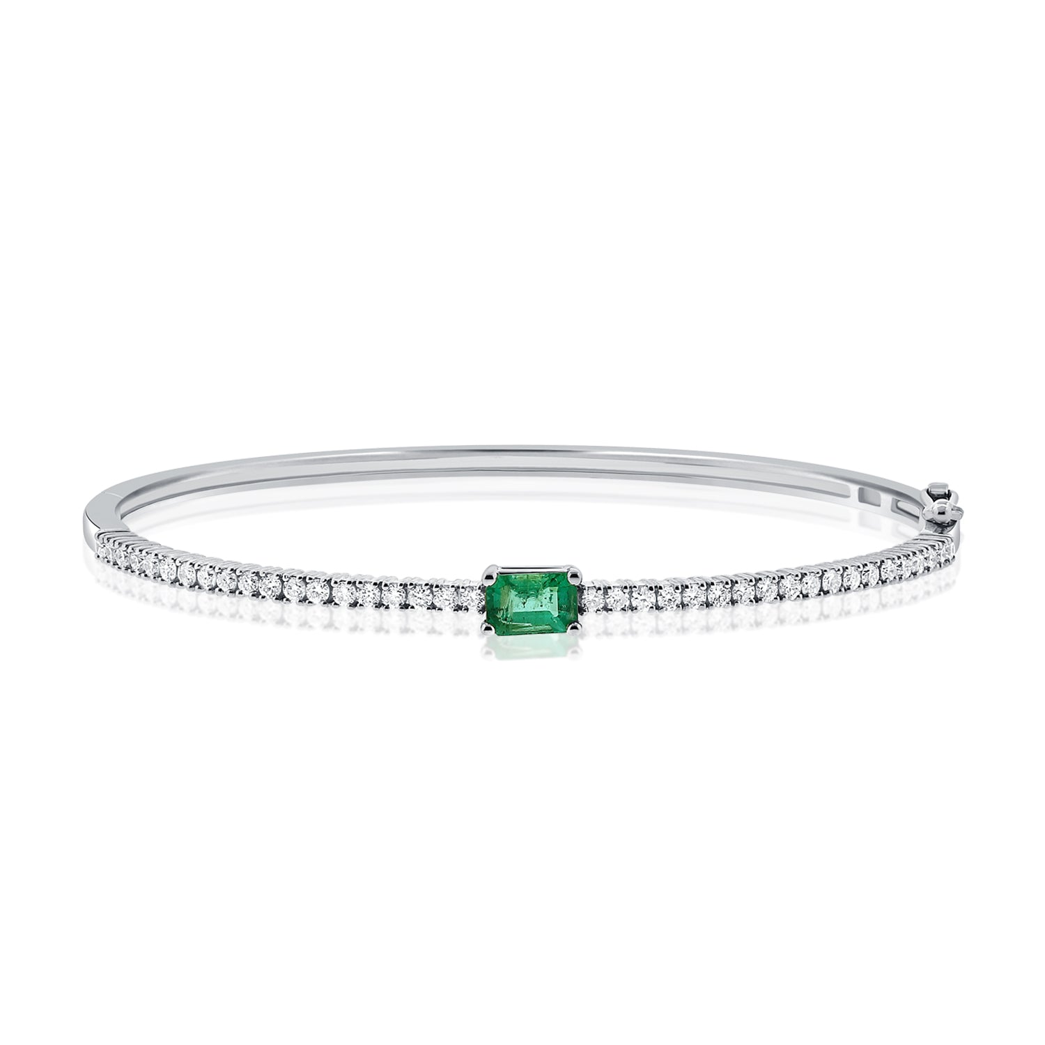 Gemstone And Diamond Bangle