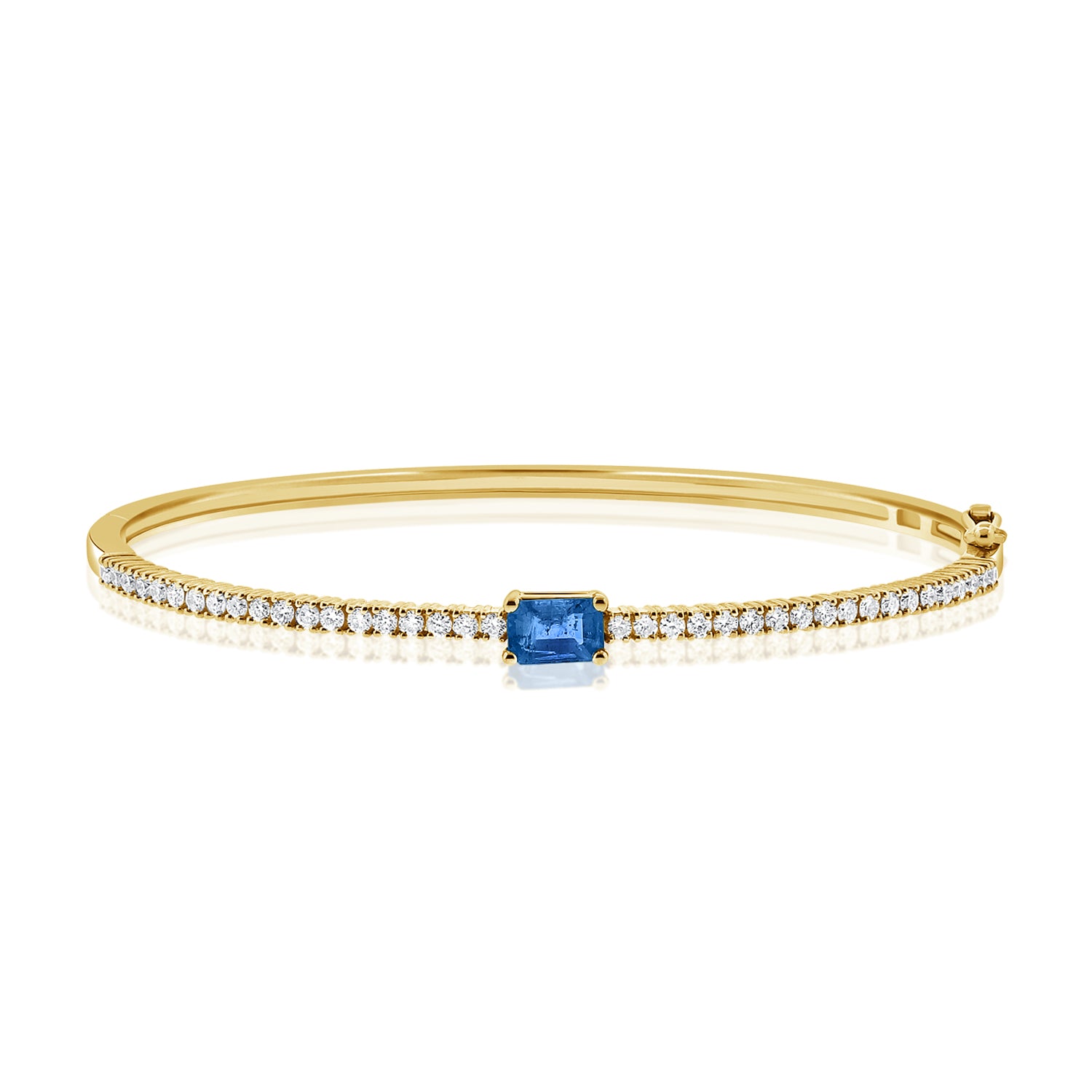 Gemstone And Diamond Bangle