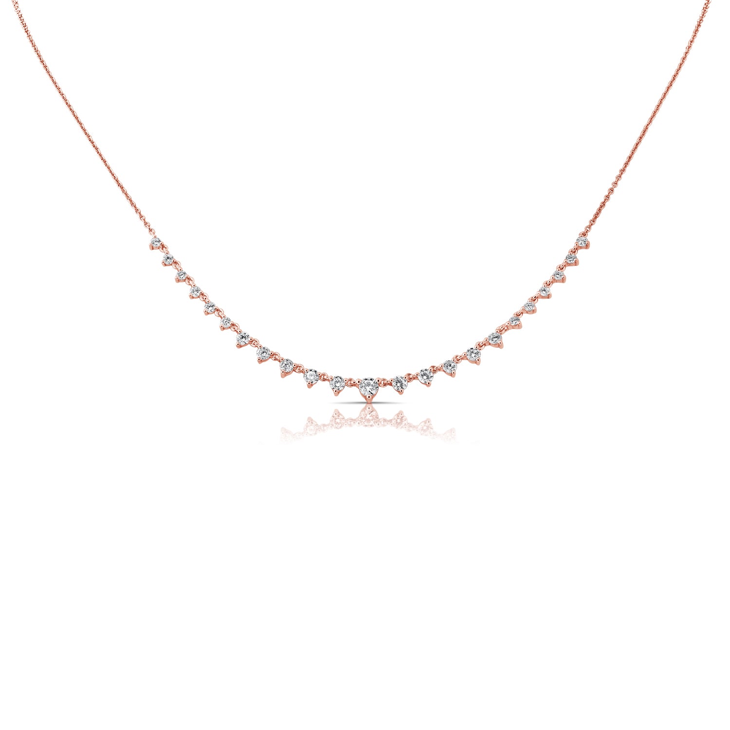 Layering Graduated Diamond Tennis Necklace