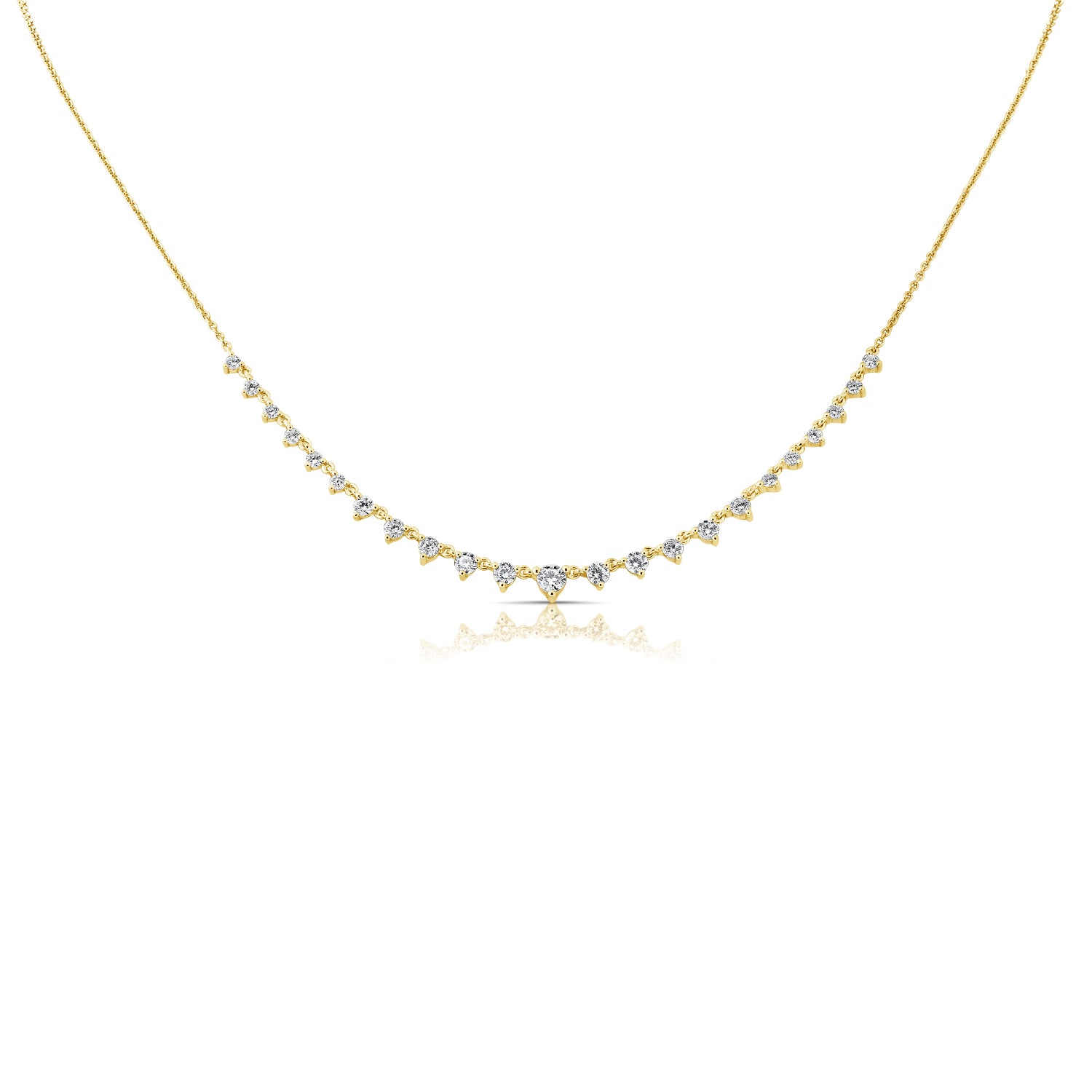 Layering Graduated Diamond Tennis Necklace