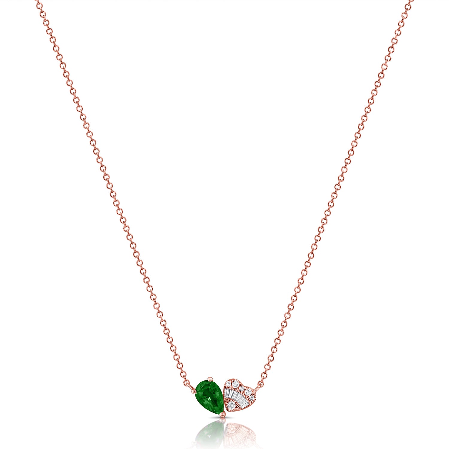 Toi Et Moi Gemstone And Diamond Illusion Necklace