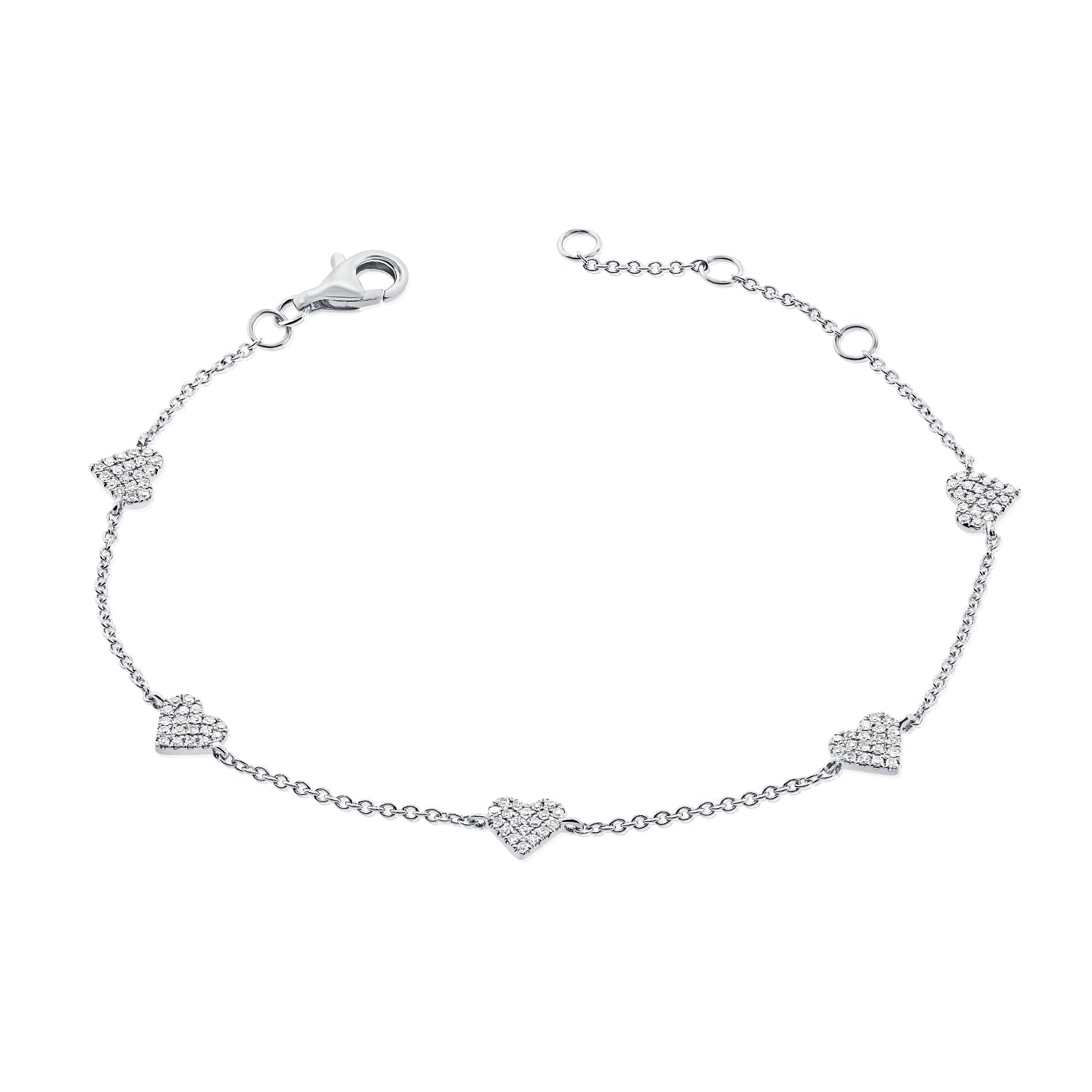 Multi Pave Heart Bracelet Juniors