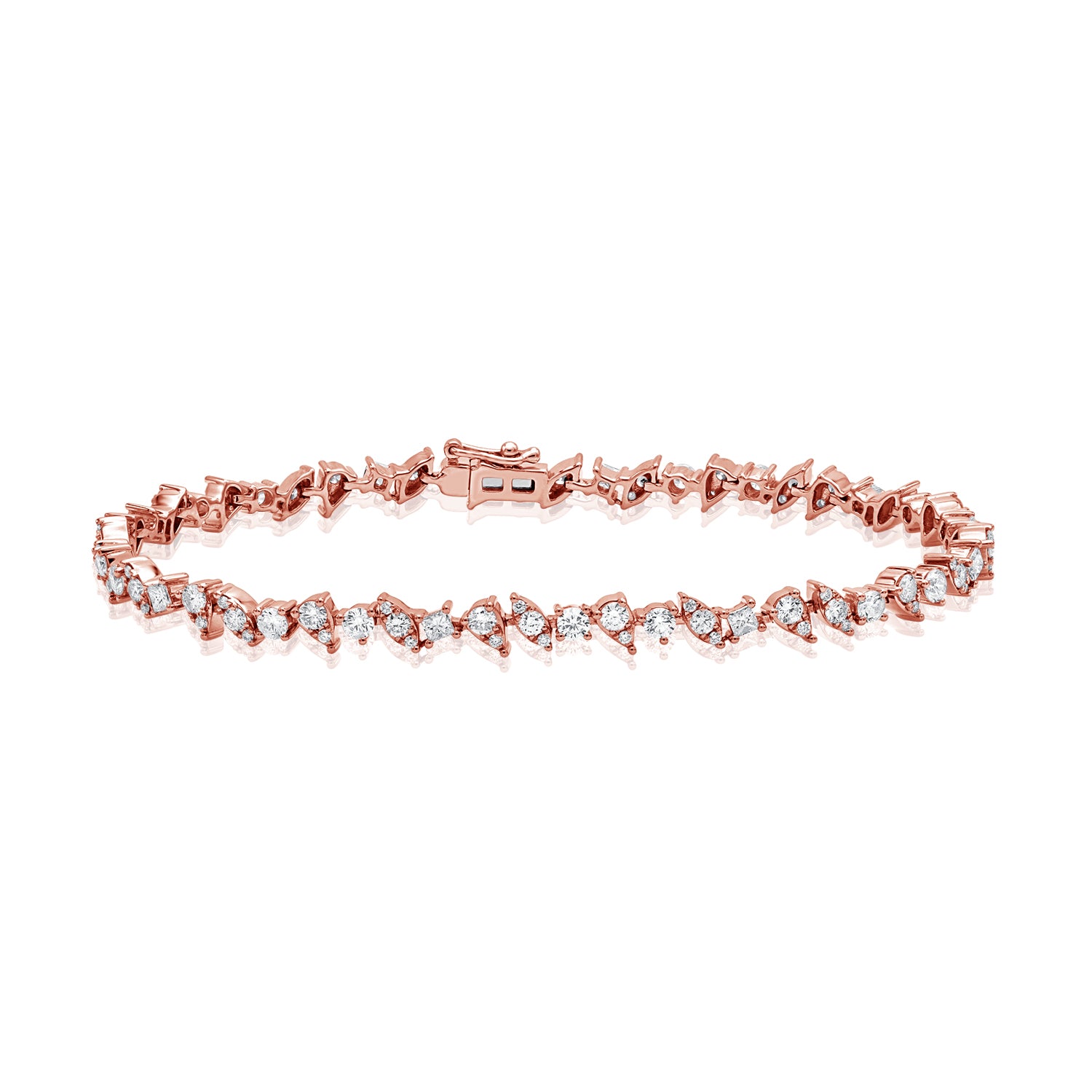 Multishape Illusion Diamond Tennis Bracelet