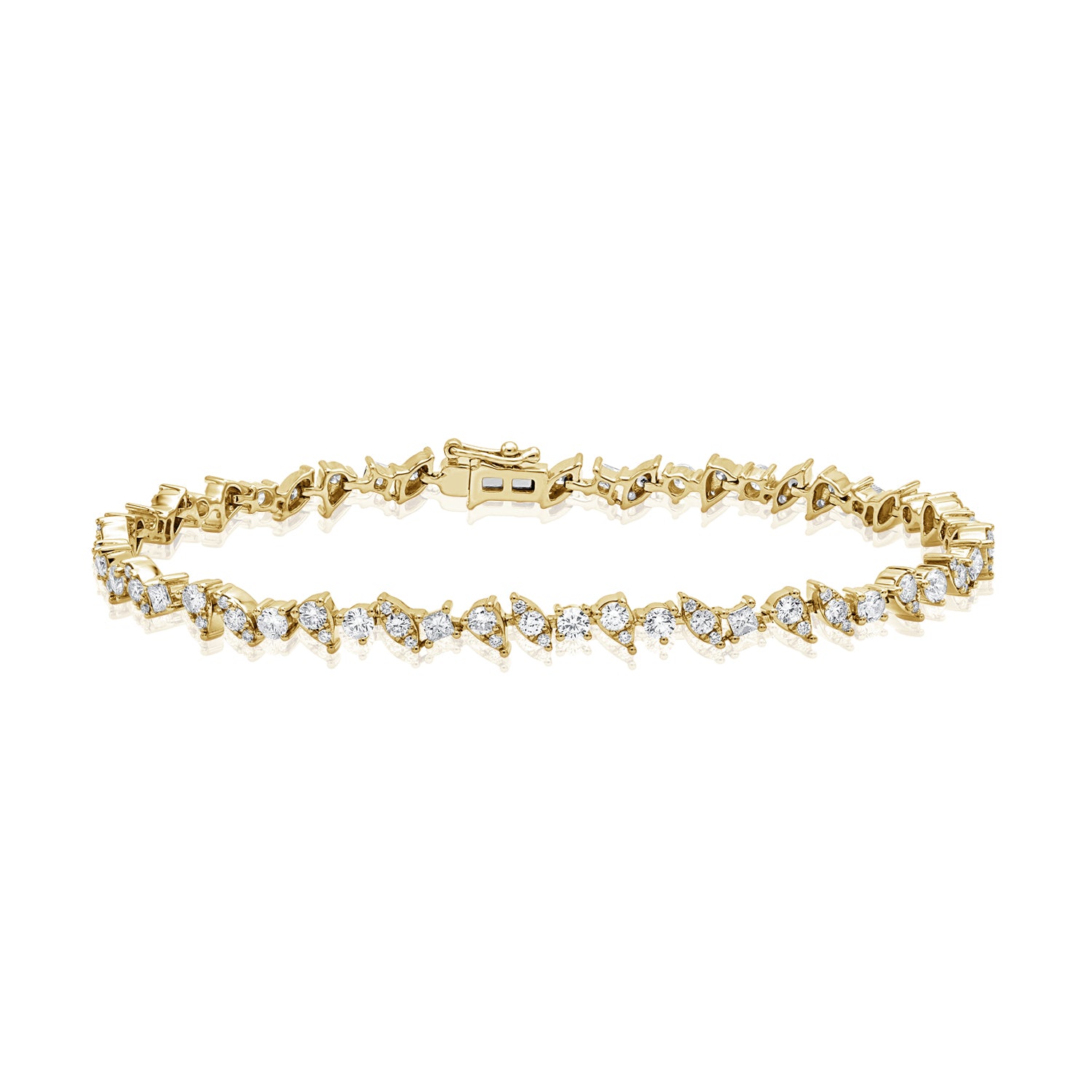 Multishape Illusion Diamond Tennis Bracelet