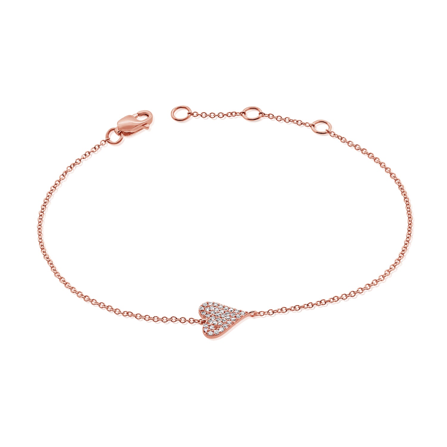 Pave Elongated Heart Bracelet