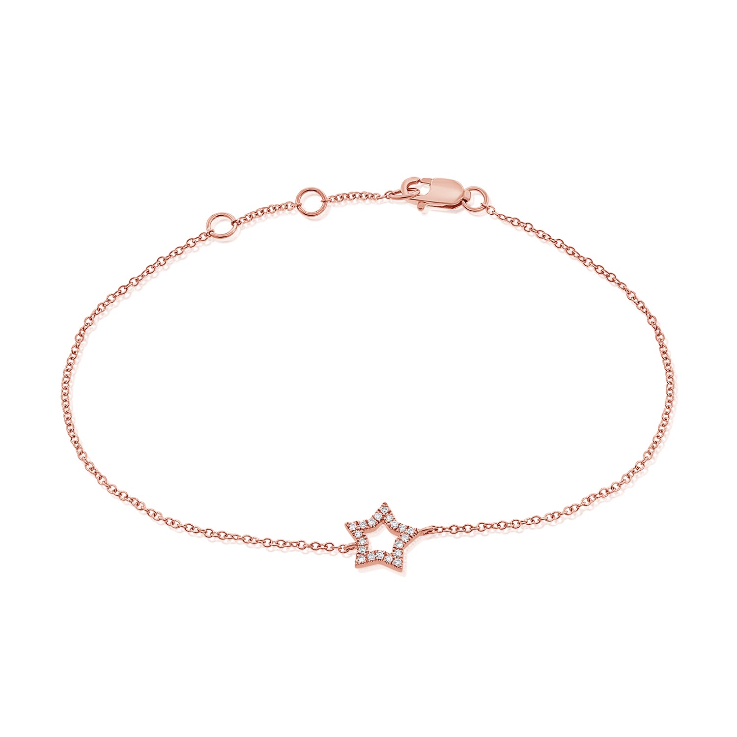 Pave Star Outline Bracelet