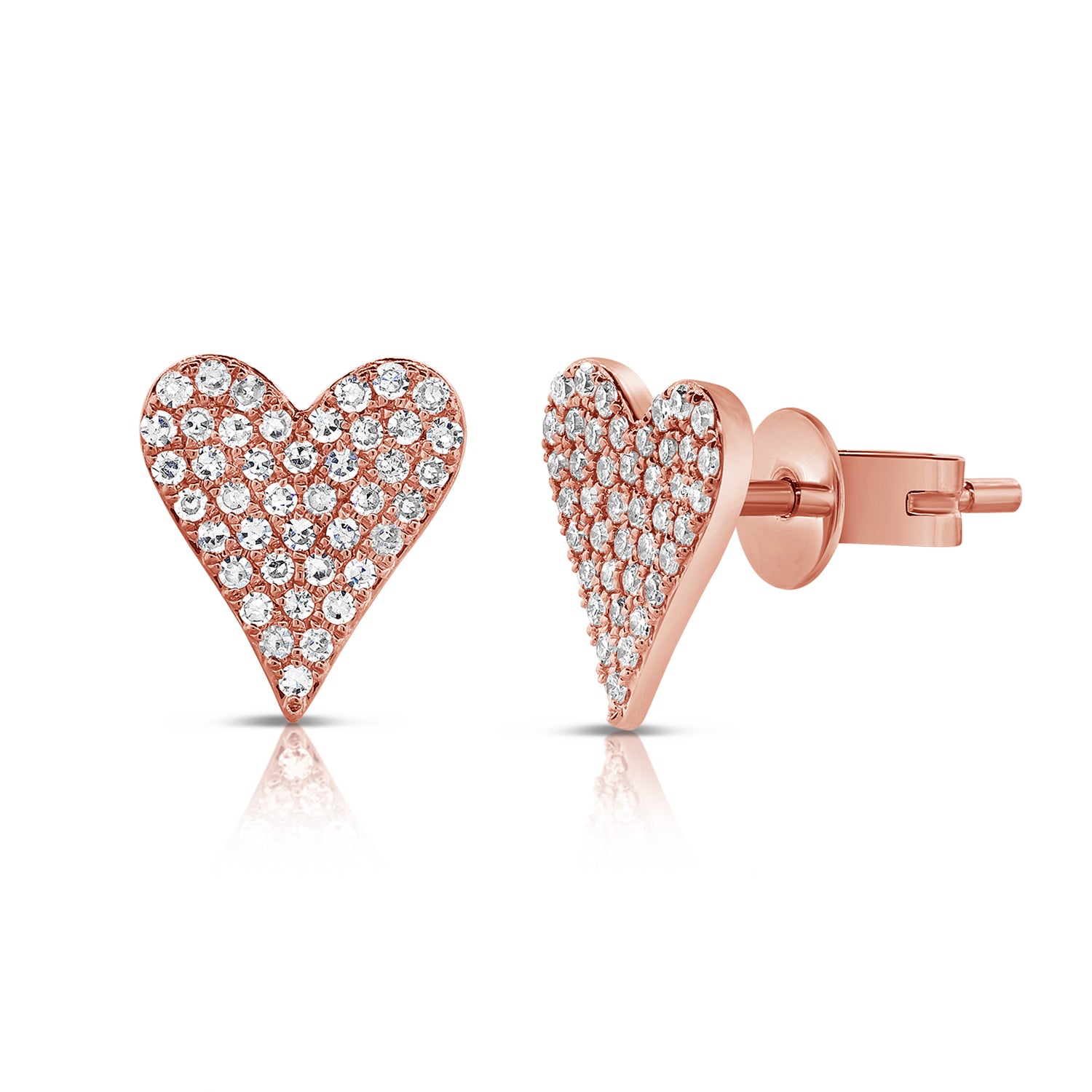 Heart Pave Studs