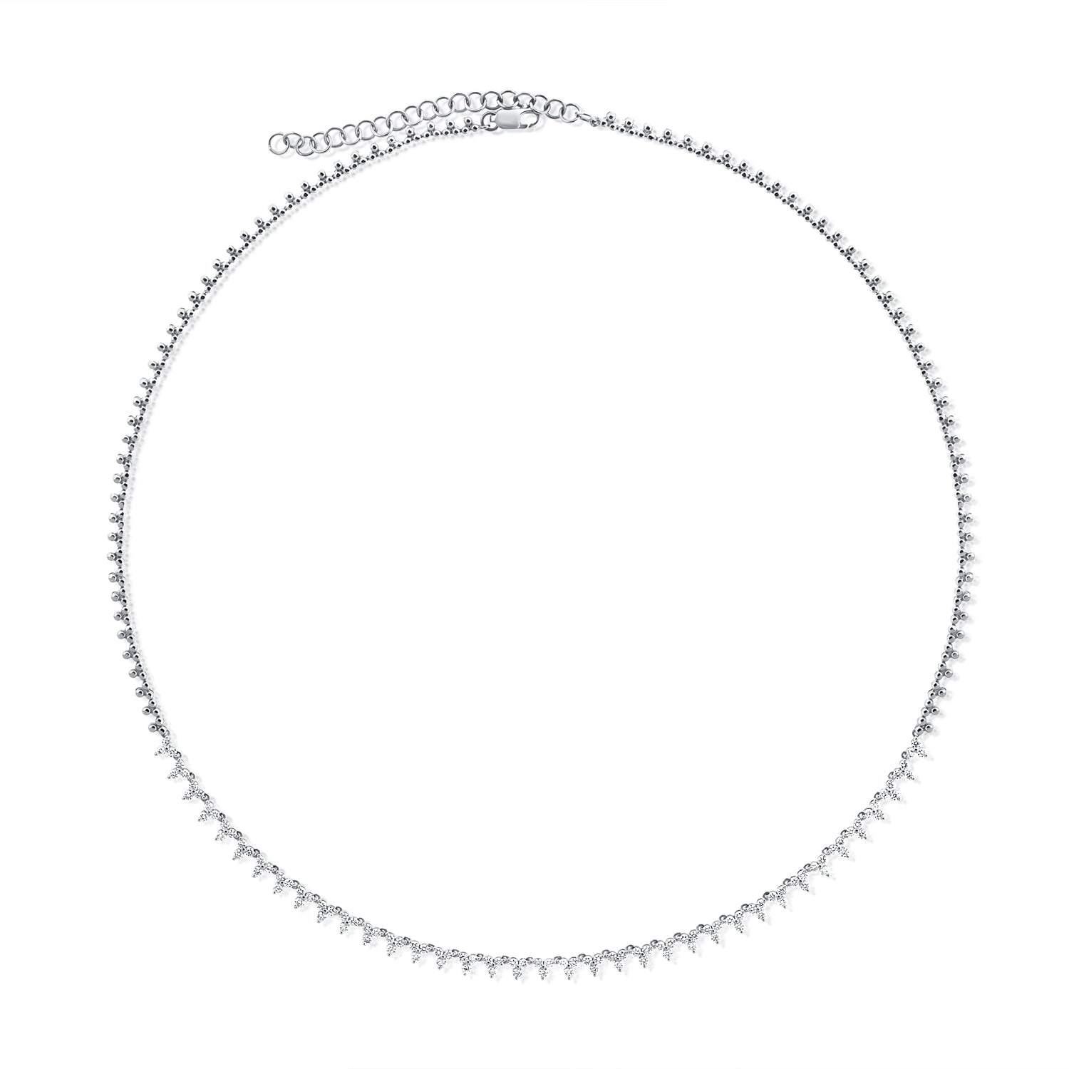 Trio Diamond Tennis Necklace