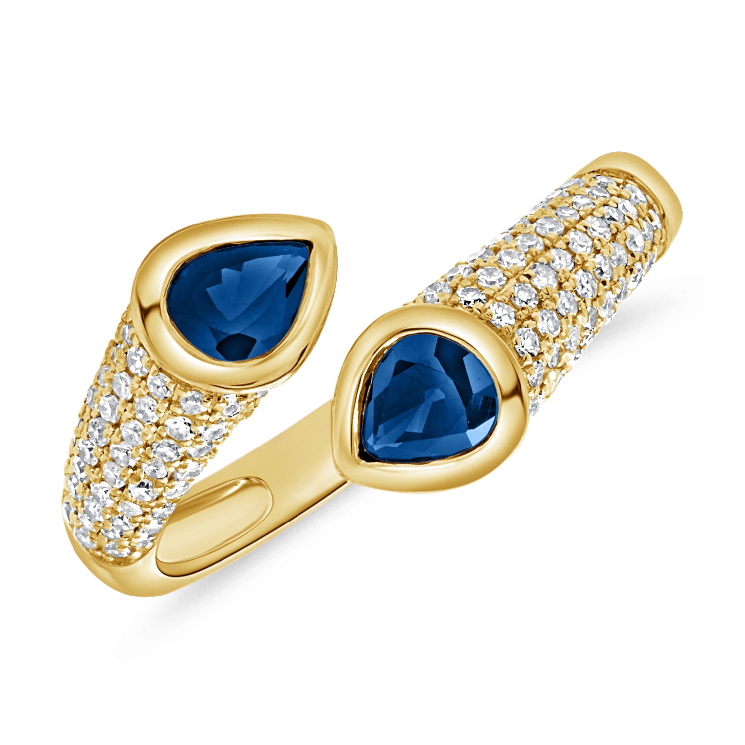 Gemstone Pear And Pave Ring