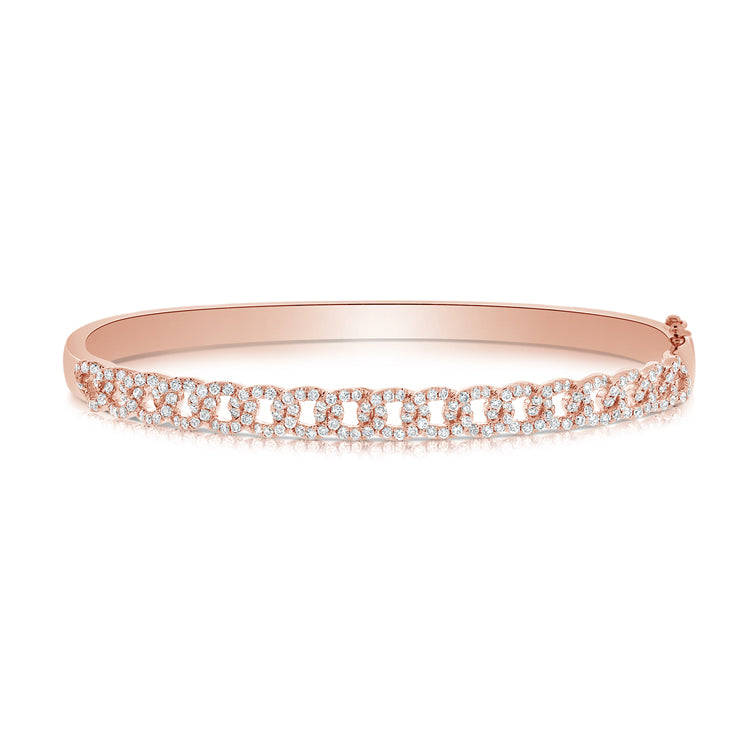 Thin Pave Link Bangle