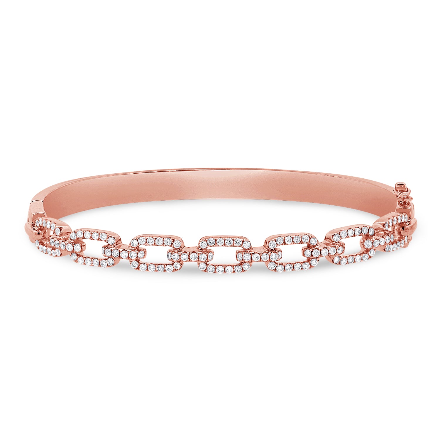 Squared Pave Link Bangle