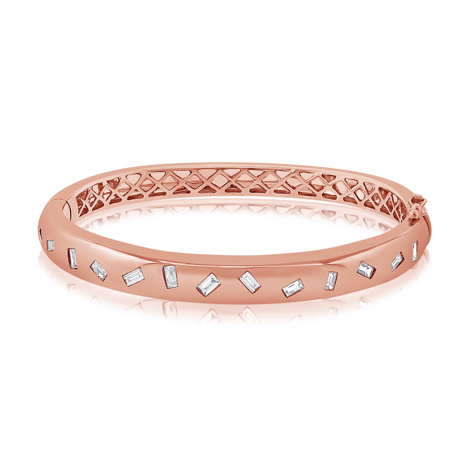 Scattered Baguette Diamonds Bangle