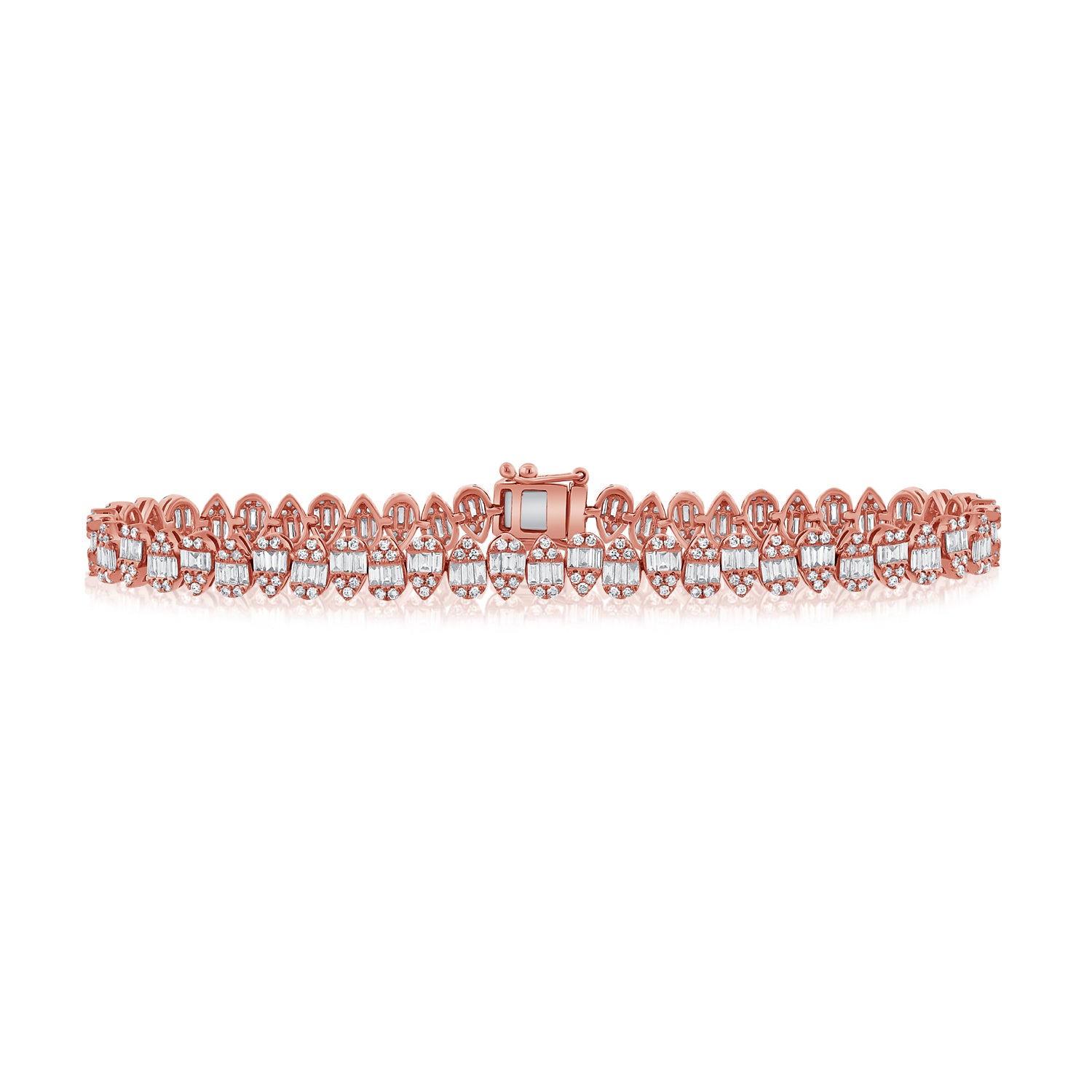 Illusion Pear Diamond Tennis Bracelet