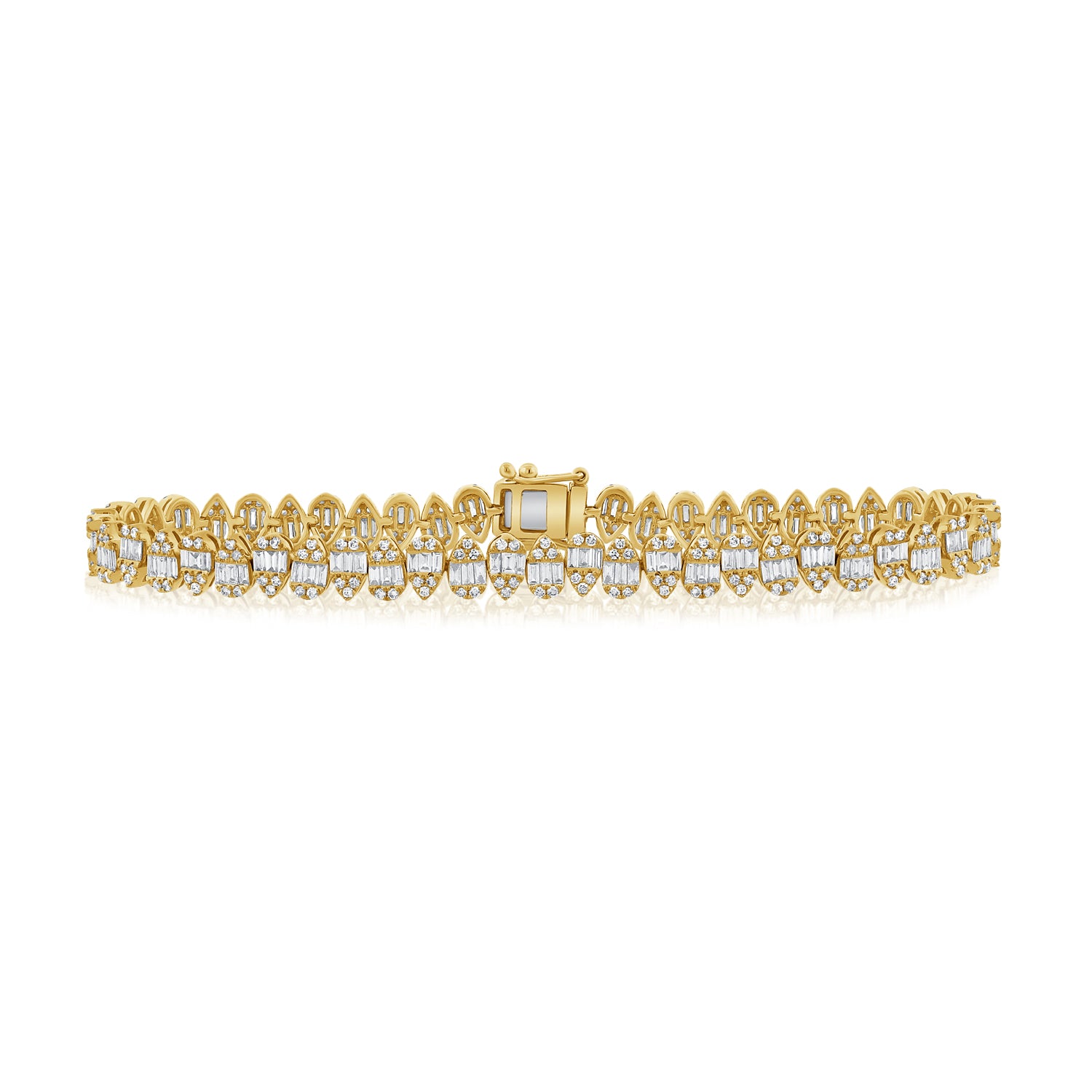 Illusion Pear Diamond Tennis Bracelet