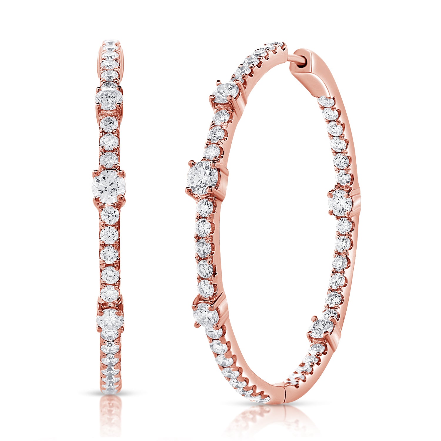 Elle Diamond Medium Hoops