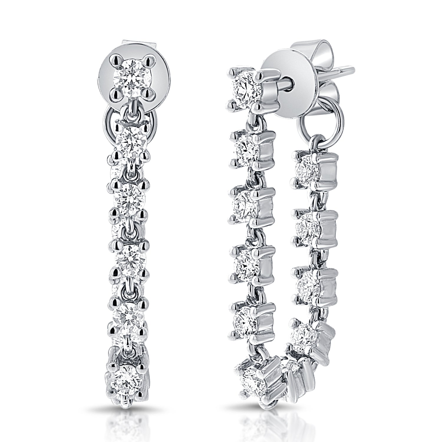 Eleven Diamond Chain Earrings