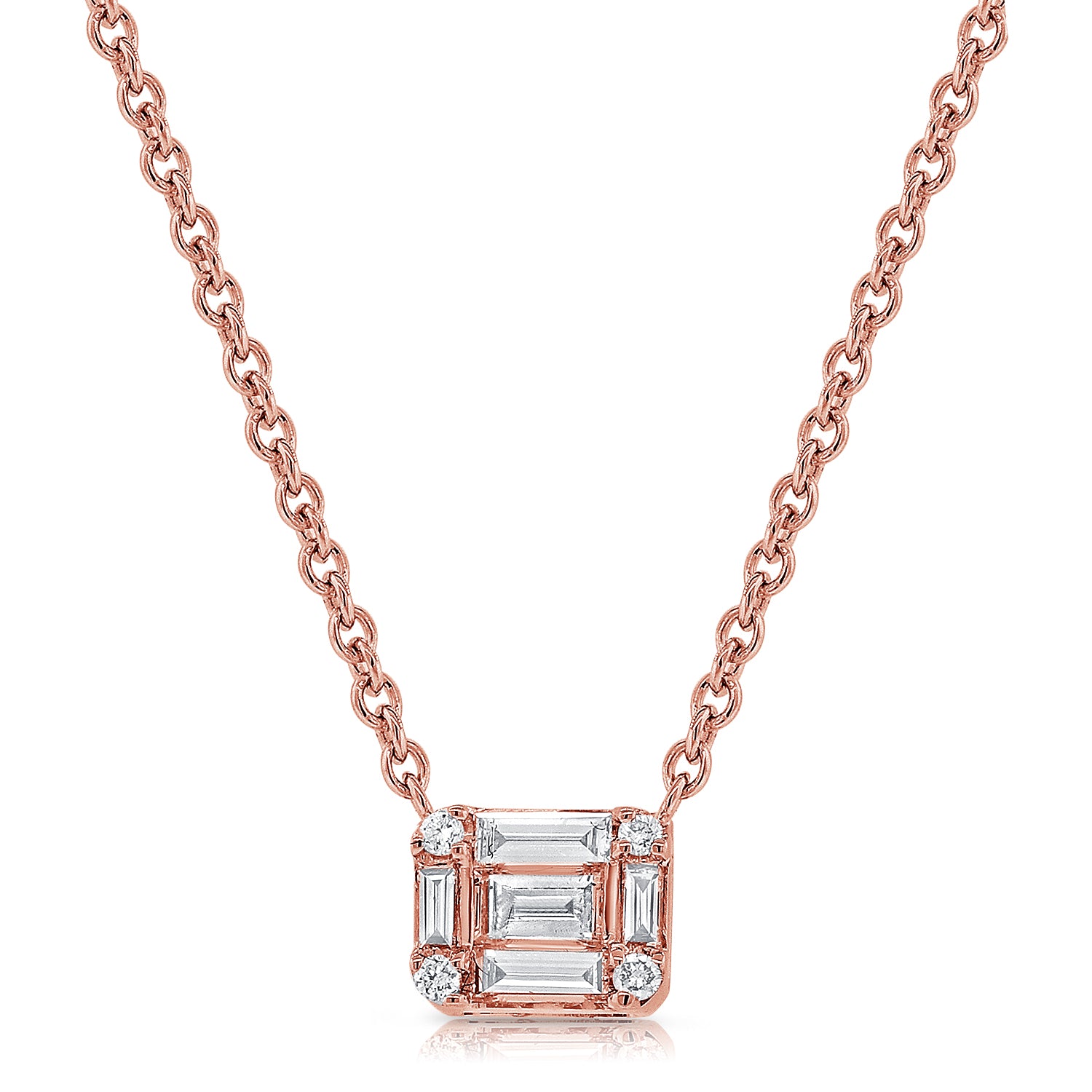 Rectangle Baguette Necklace