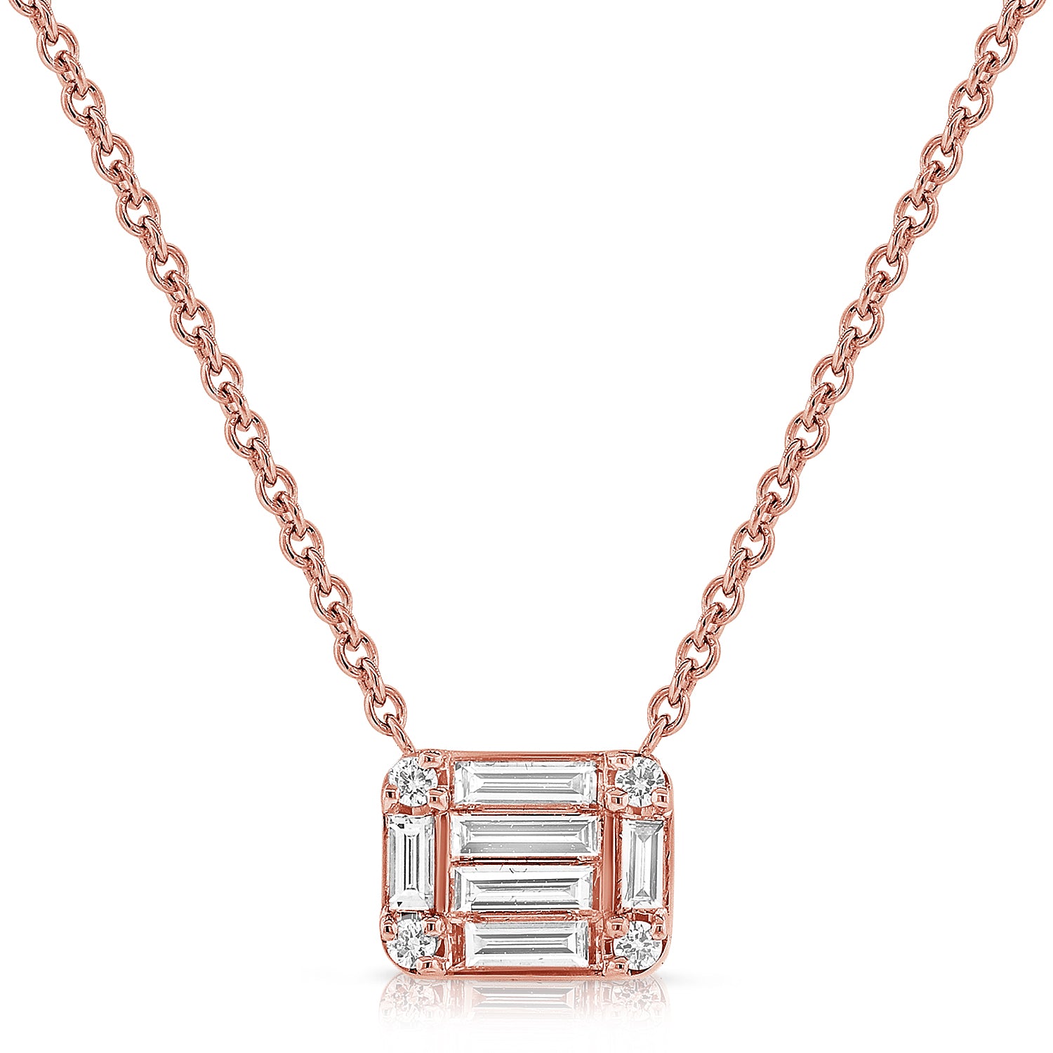 Rectangle Baguette Necklace