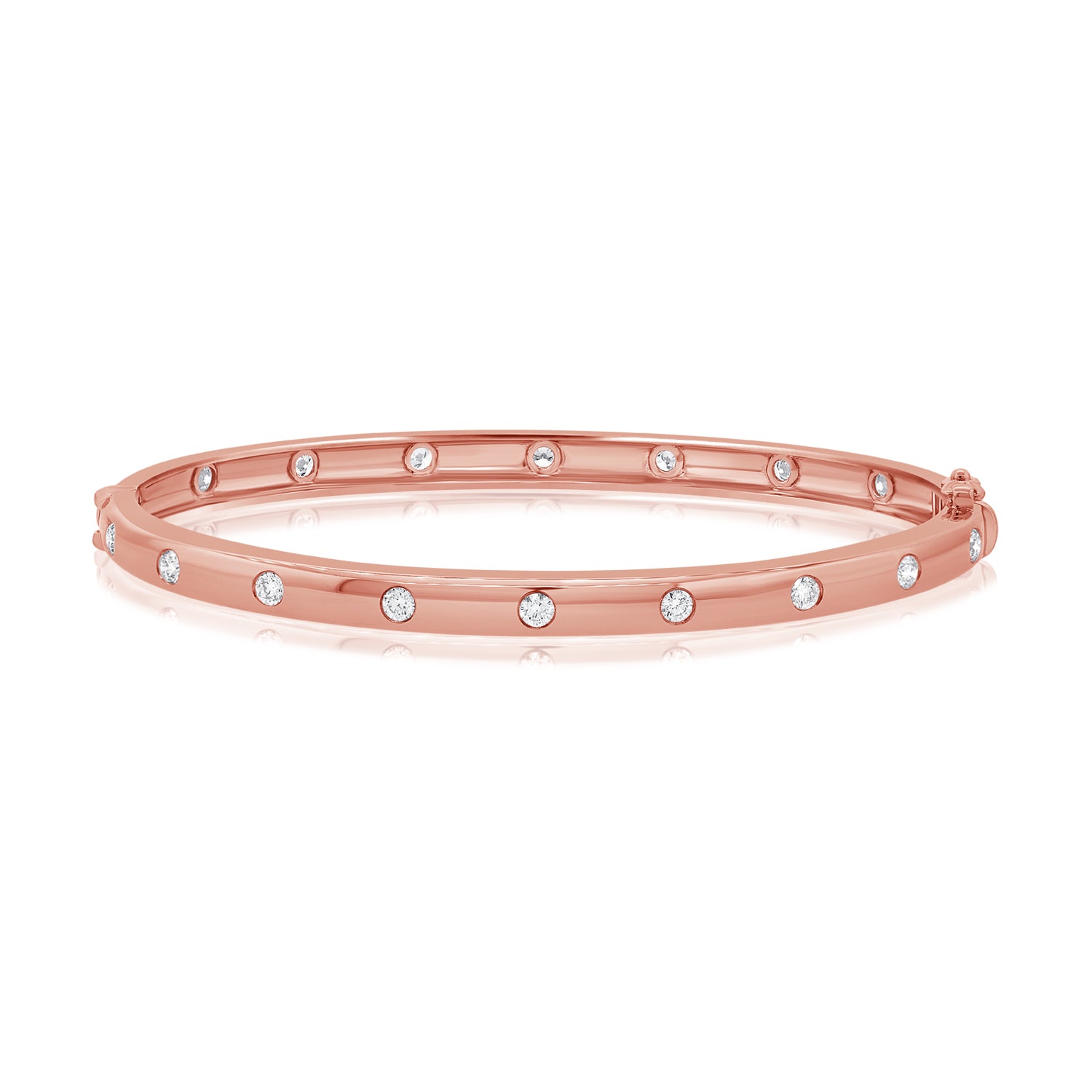 Thin Scattered Diamond Bangle