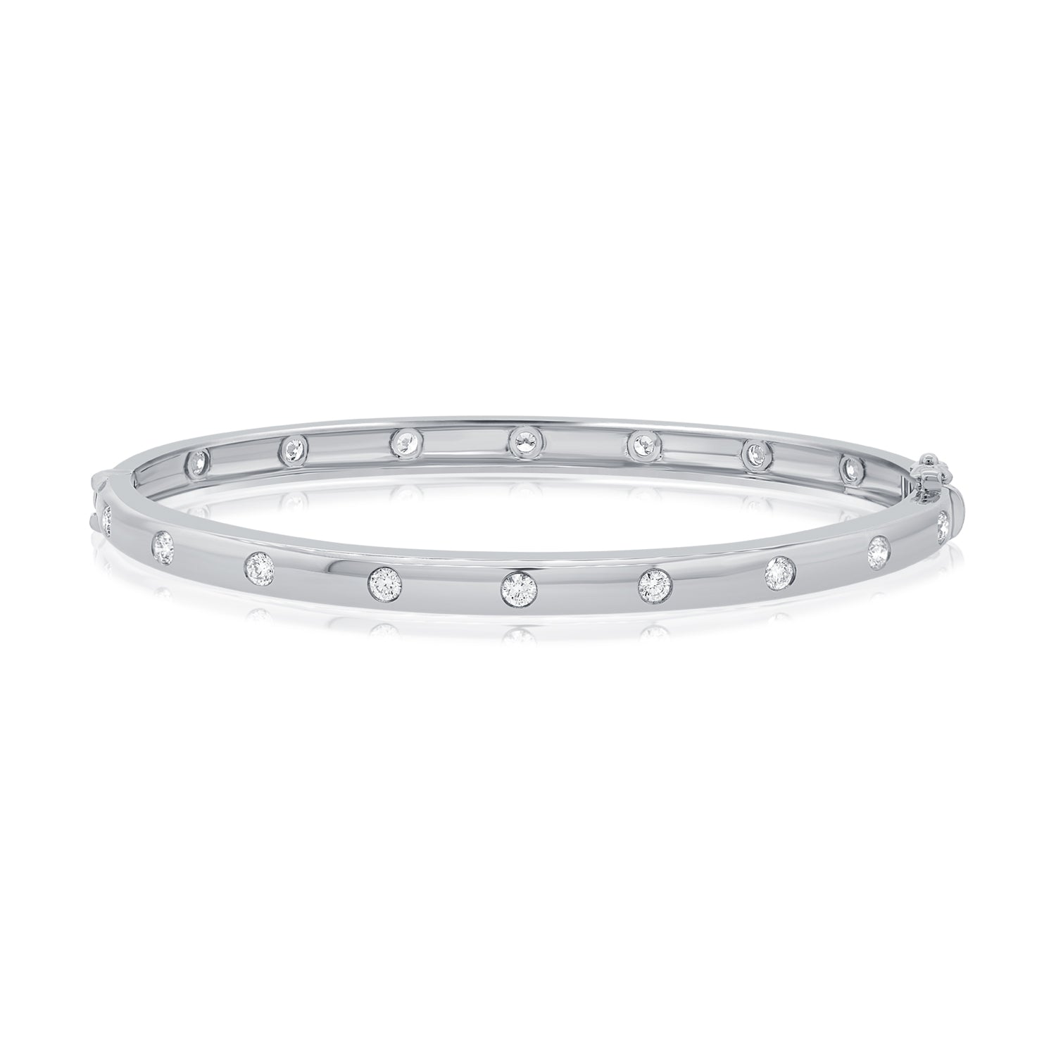 Thin Scattered Diamond Bangle