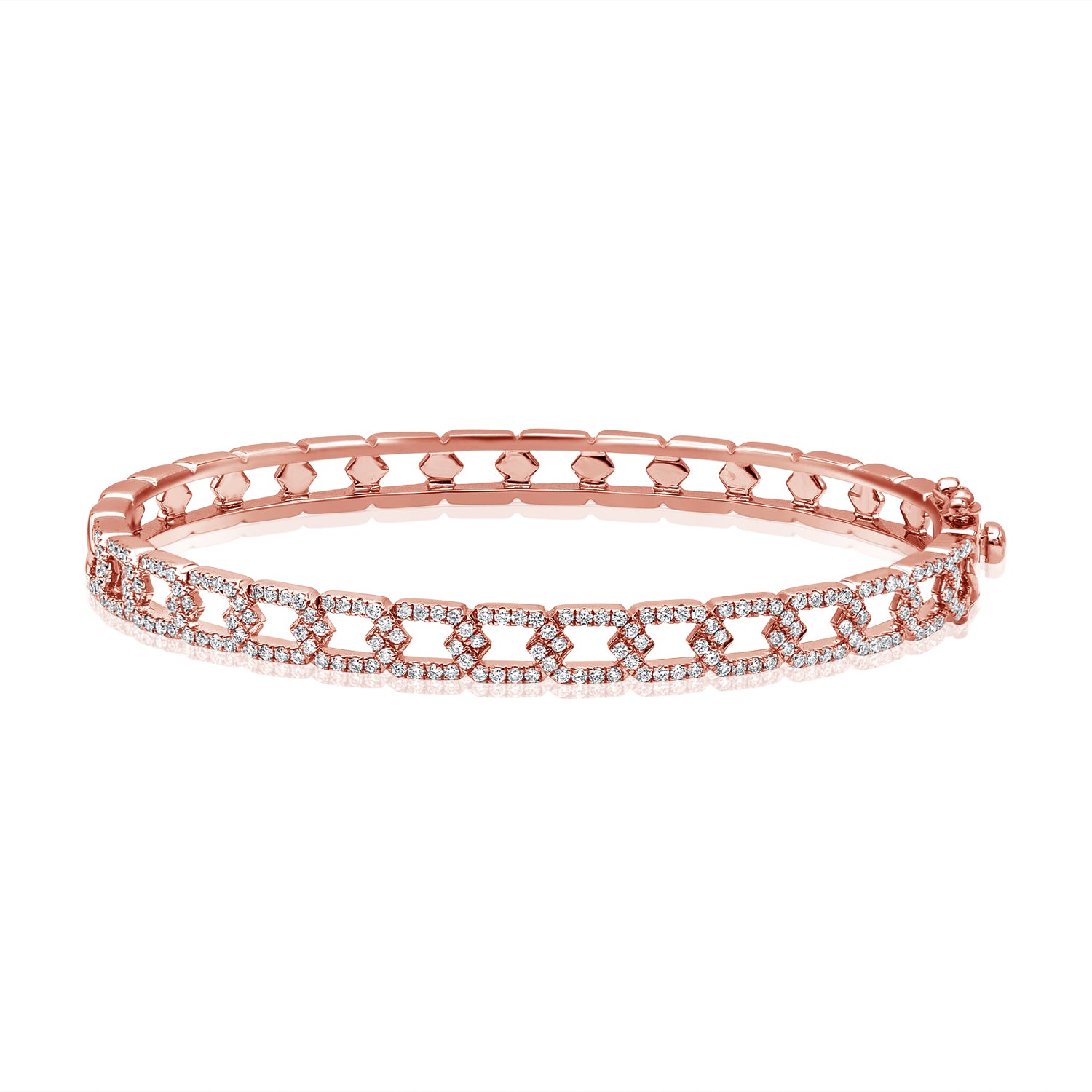 Pave Geo Link Bangle