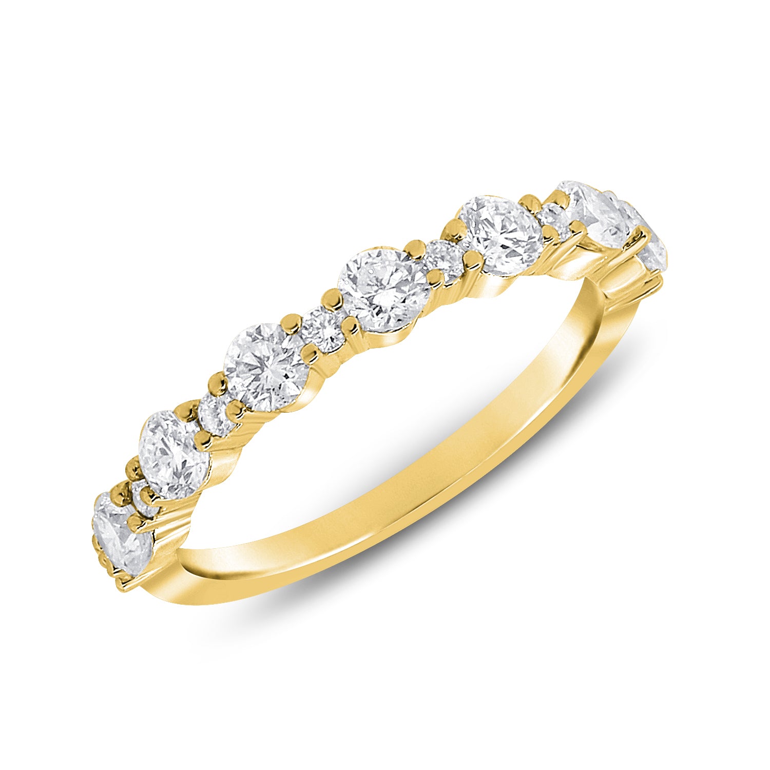 Stackable S and L Diamond Ring